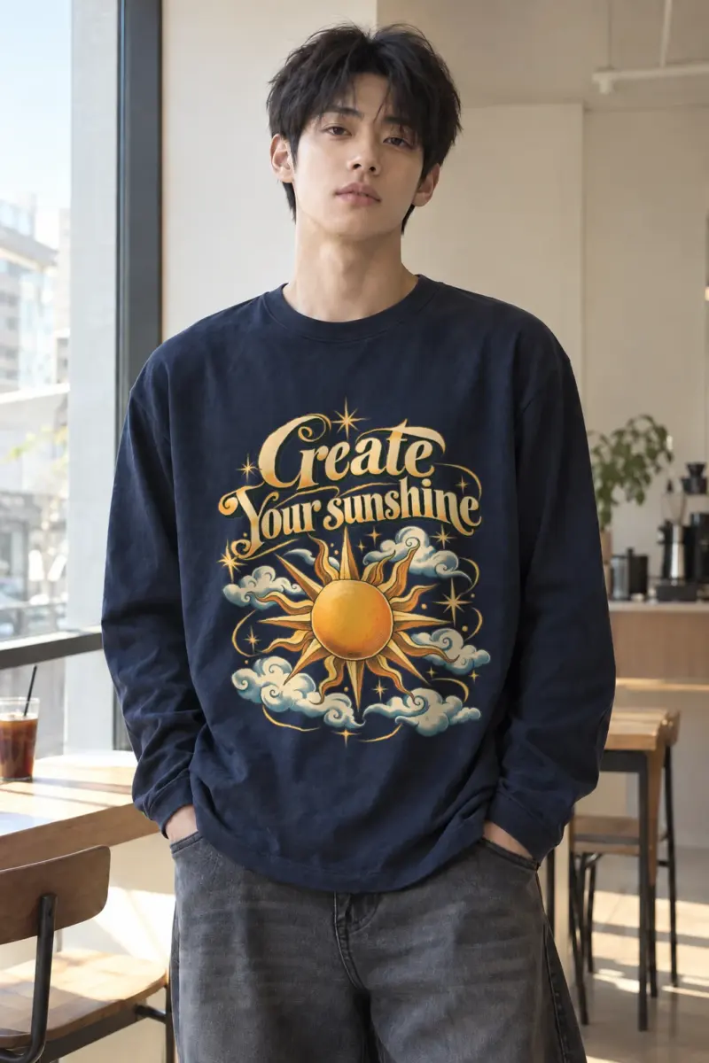 "Create Your Sunshine" Unisex Longsleeve T-shirt | Gildan 2400