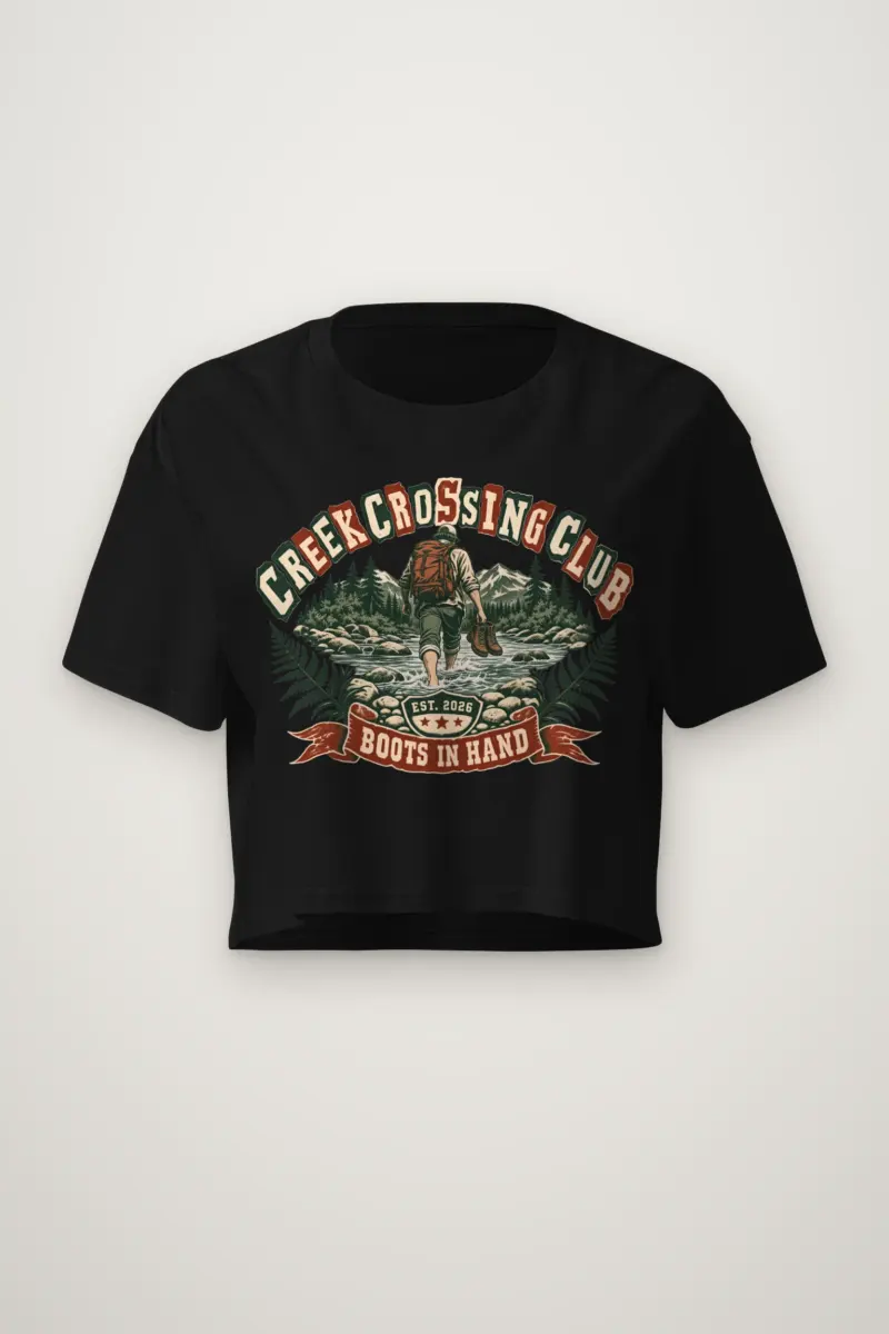 "Creek Crossing Club" Women's Crop Tee