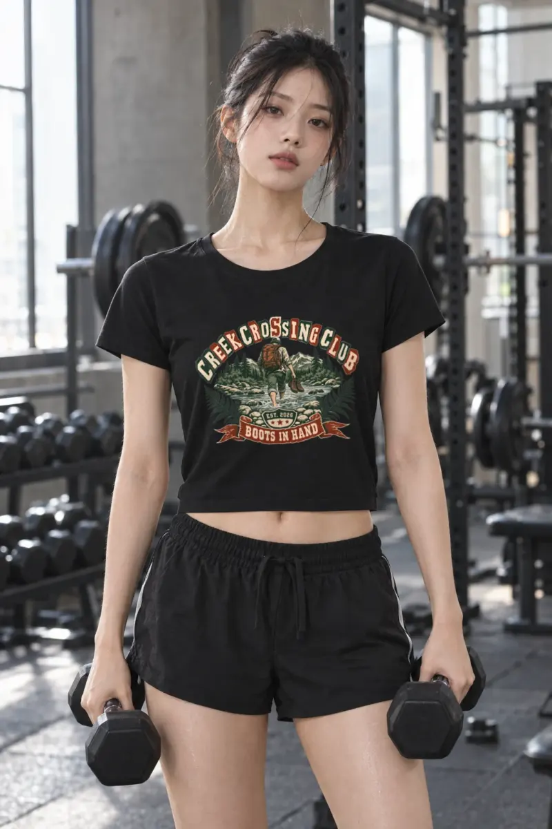 “Creek Crossing Club” Women’s Crop Tee