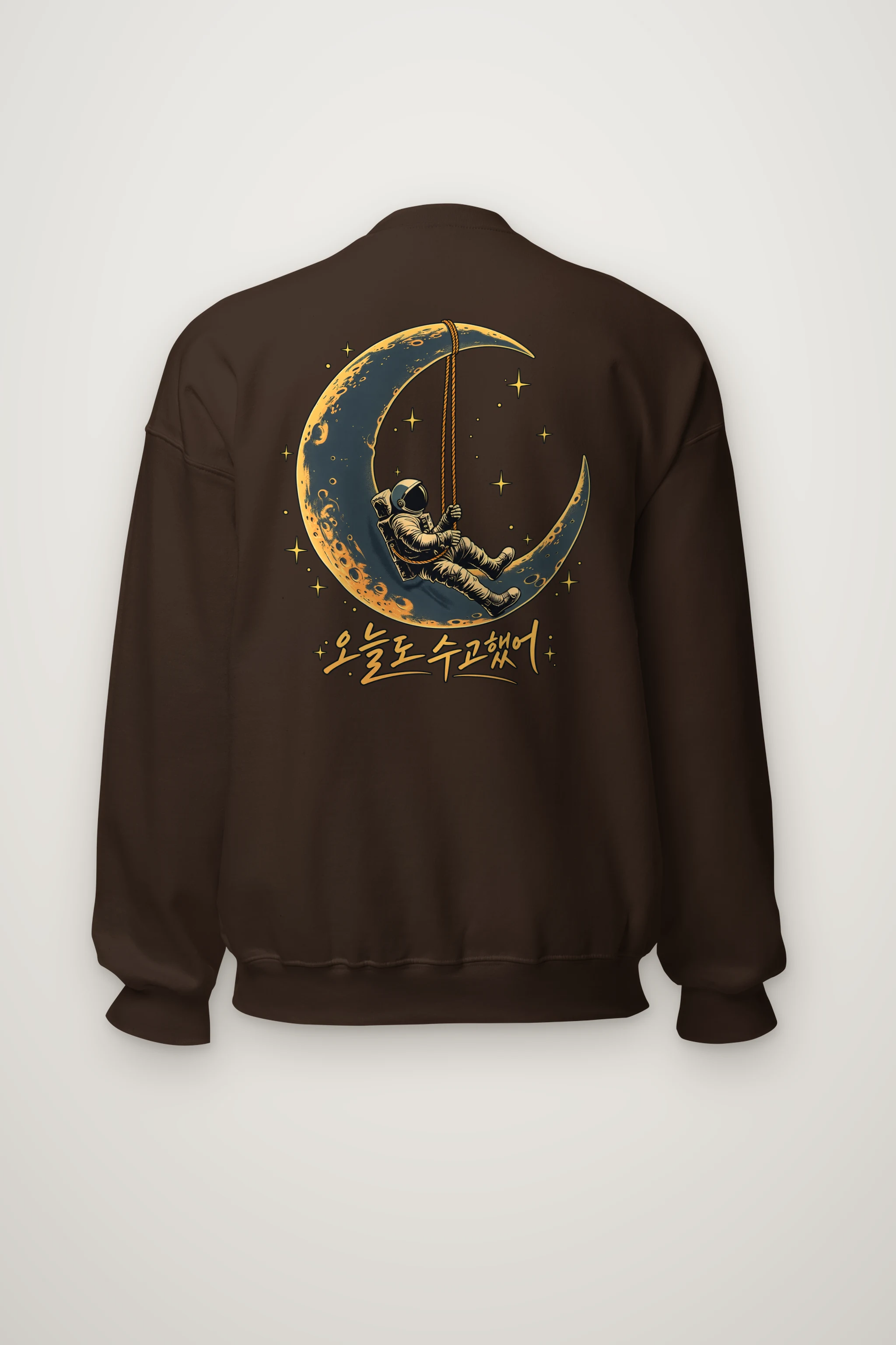 "Crescent Astronaut" Heavy Blend Unisex Crewneck Sweatshirt