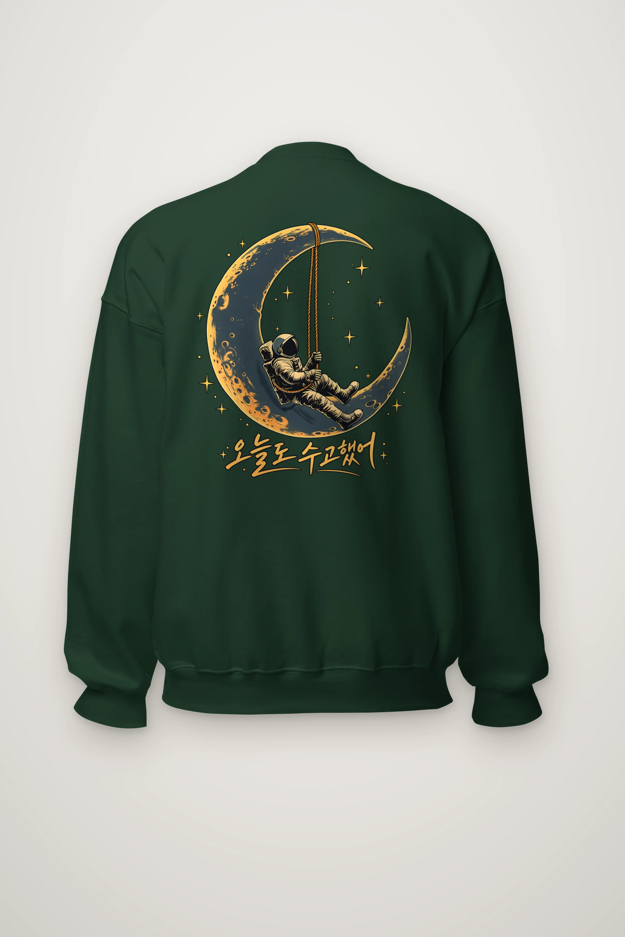 "Crescent Astronaut" Heavy Blend Unisex Crewneck Sweatshirt