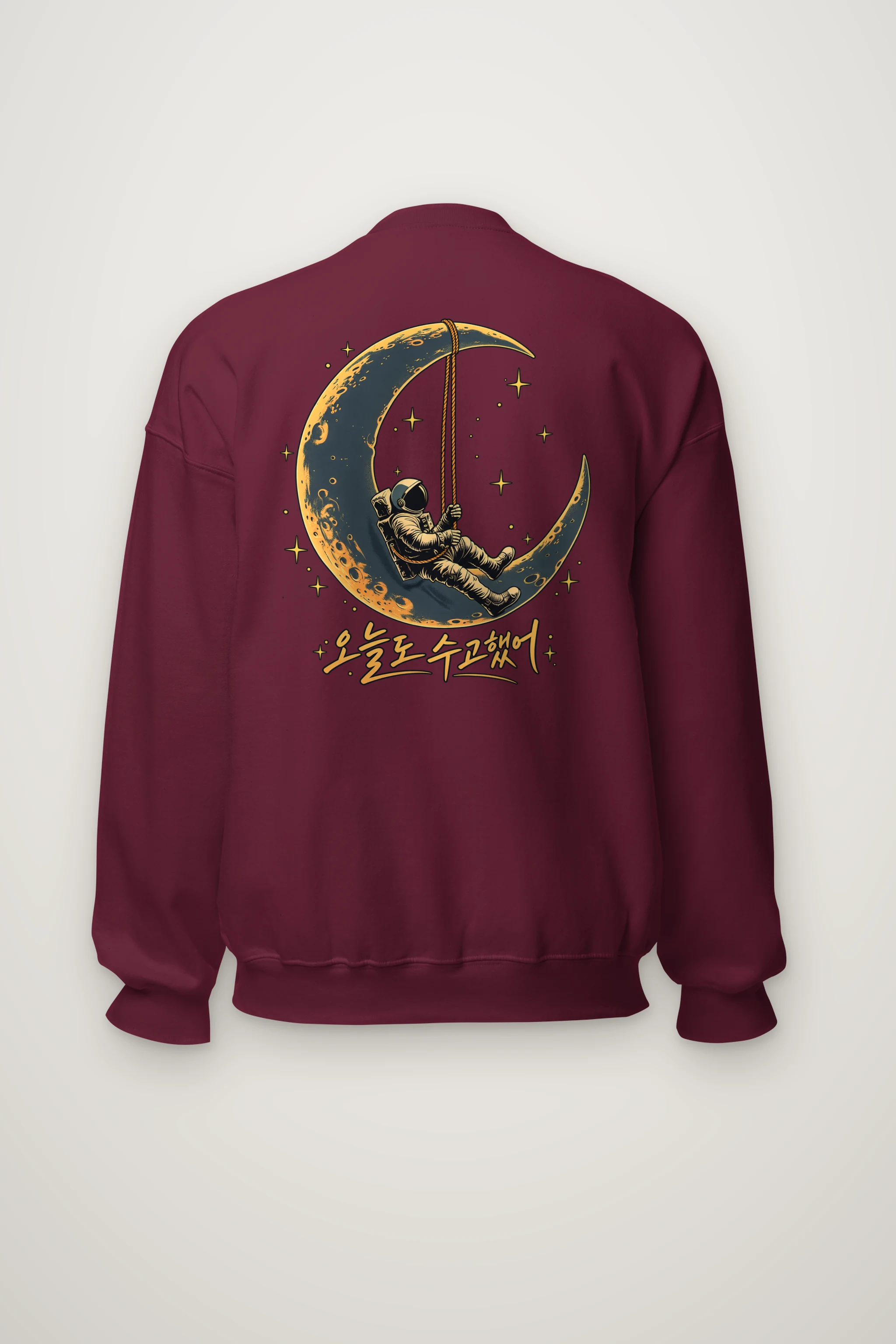 "Crescent Astronaut" Heavy Blend Unisex Crewneck Sweatshirt