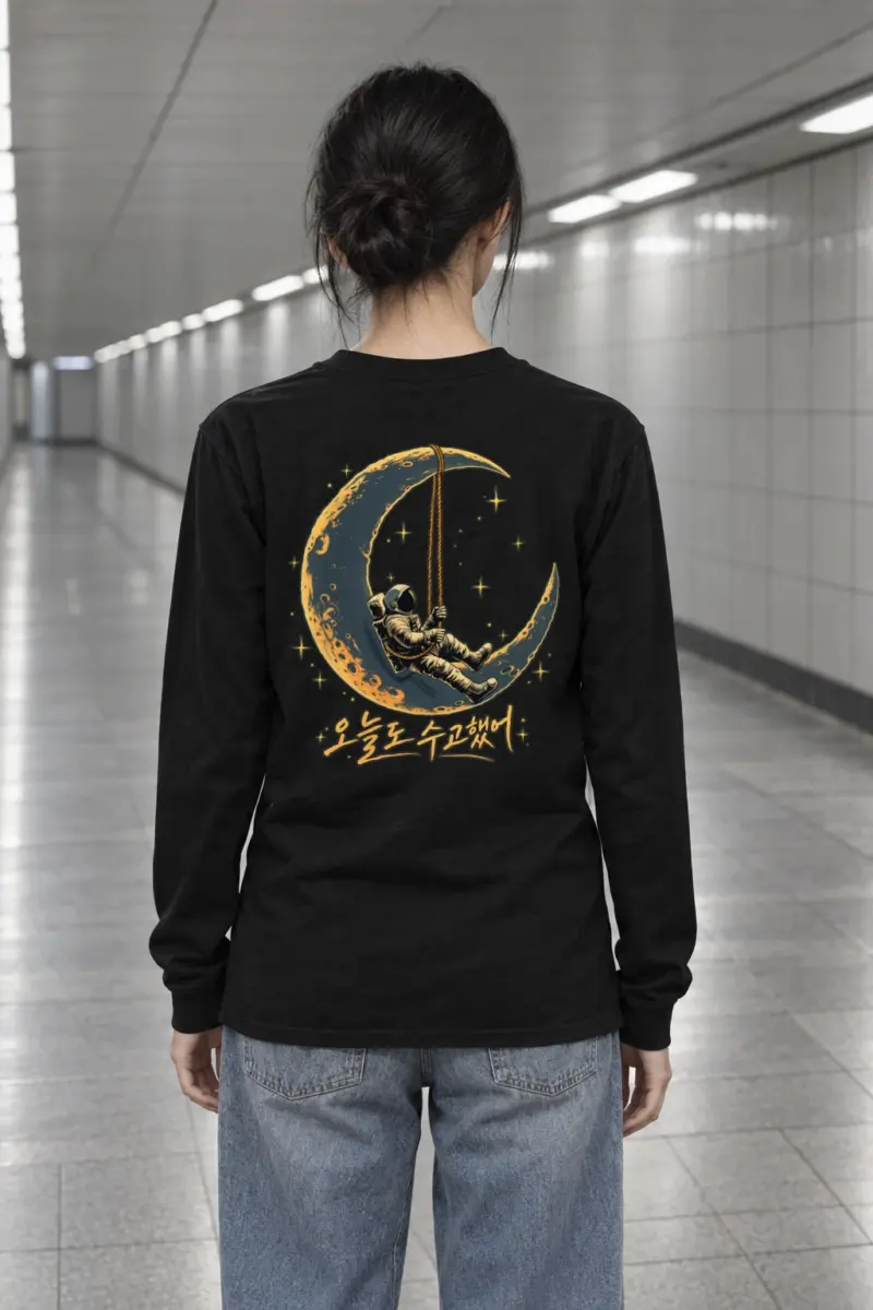 "Crescent Astronaut" Unisex Longsleeve T-shirt