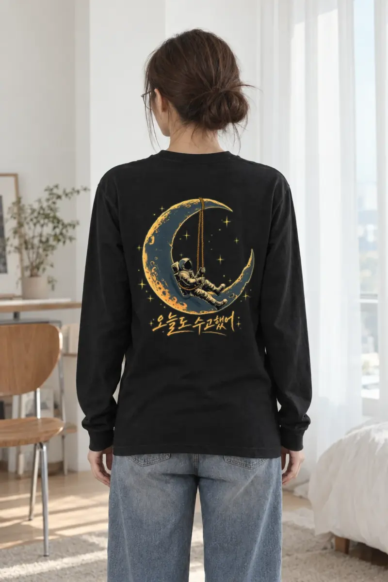 "Crescent Astronaut" Unisex Longsleeve T-shirt
