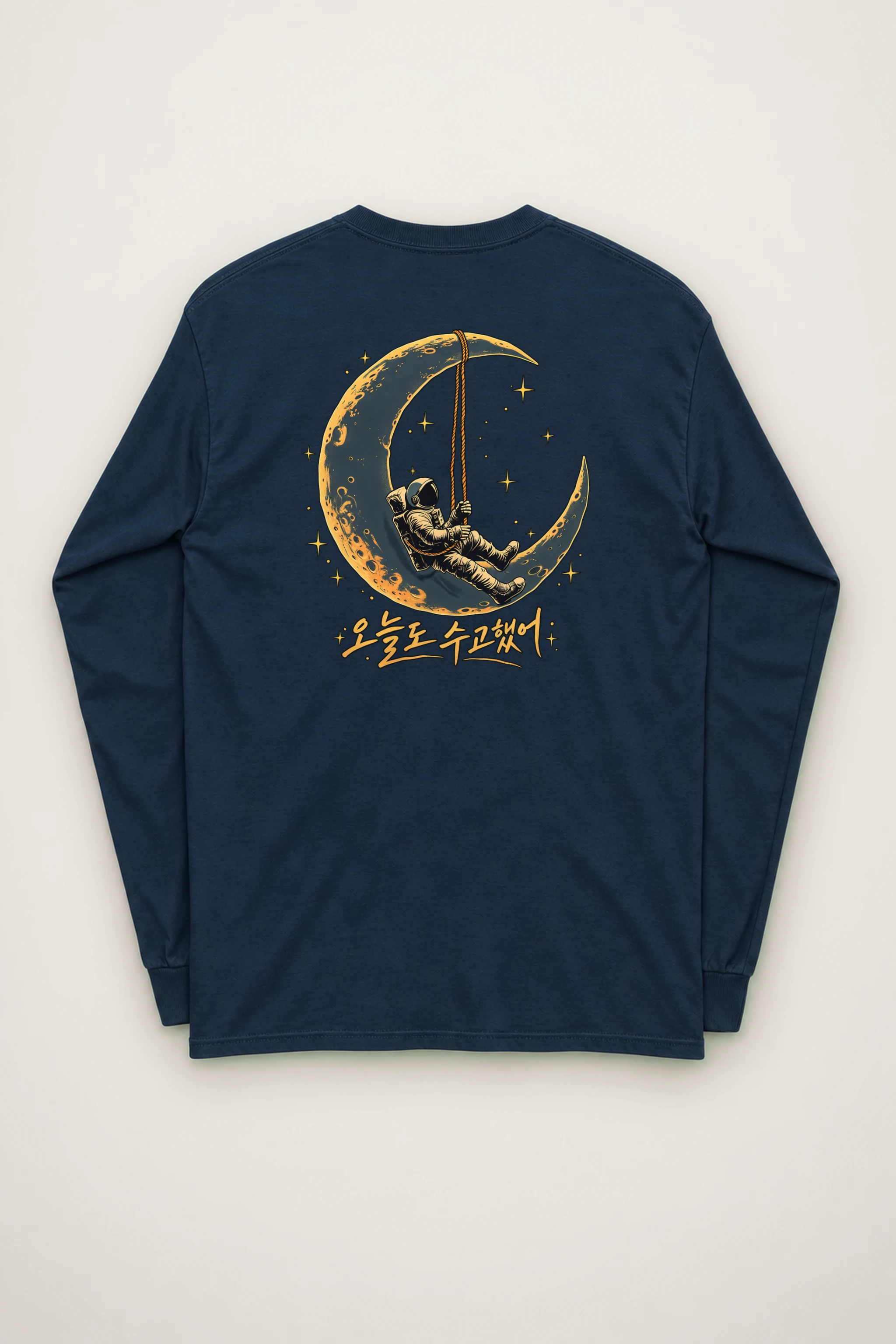 "Crescent Astronaut" Unisex Longsleeve T-shirt