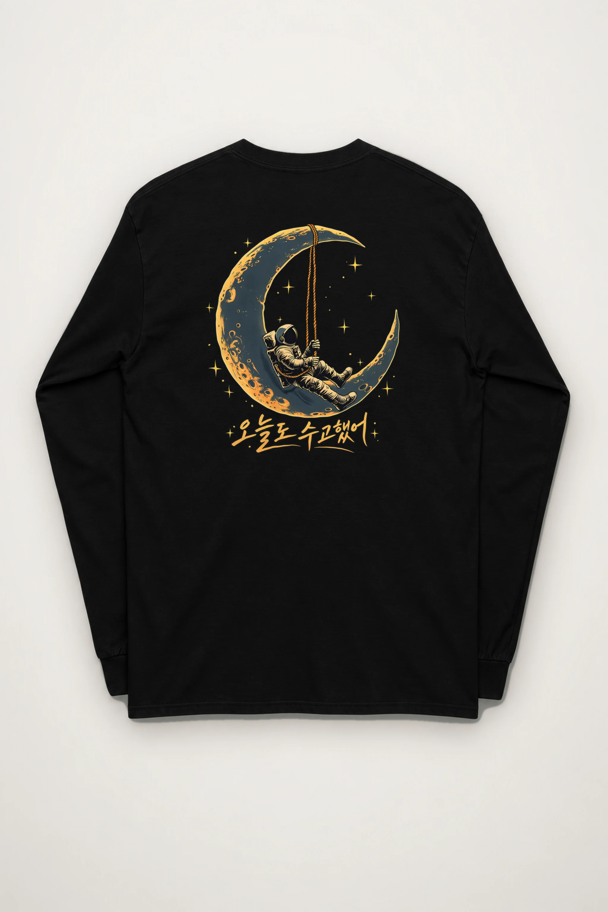 "Crescent Astronaut" Unisex Longsleeve T-shirt