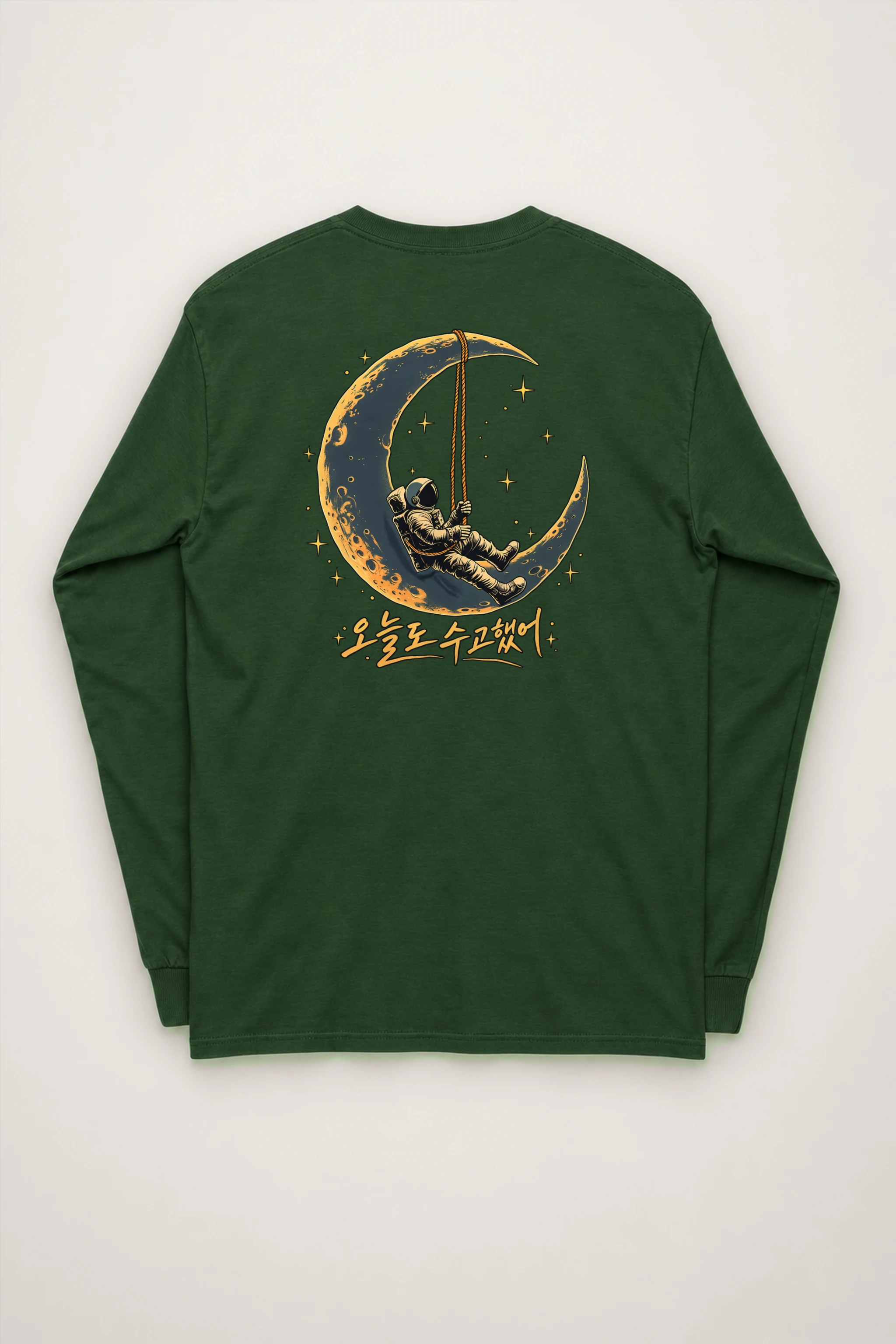 "Crescent Astronaut" Unisex Longsleeve T-shirt