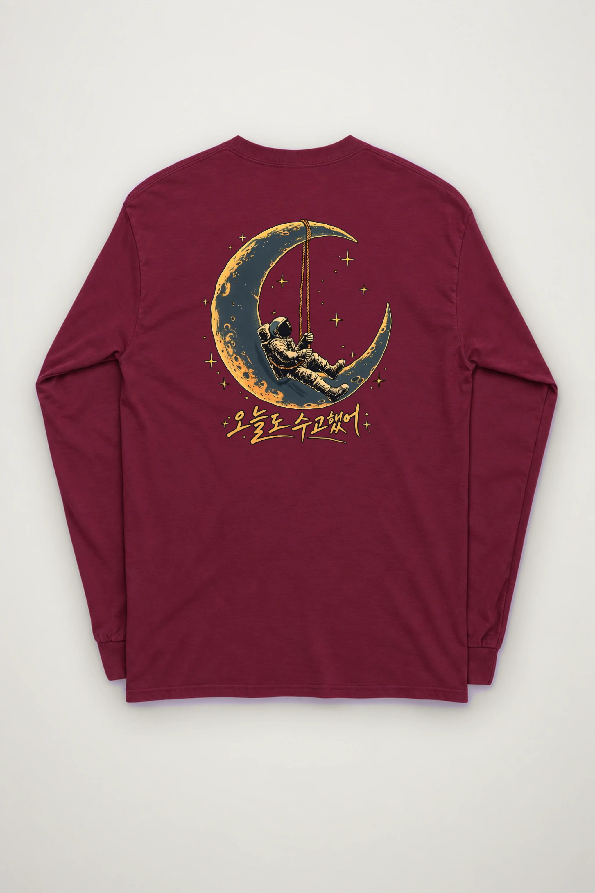 "Crescent Astronaut" Unisex Longsleeve T-shirt