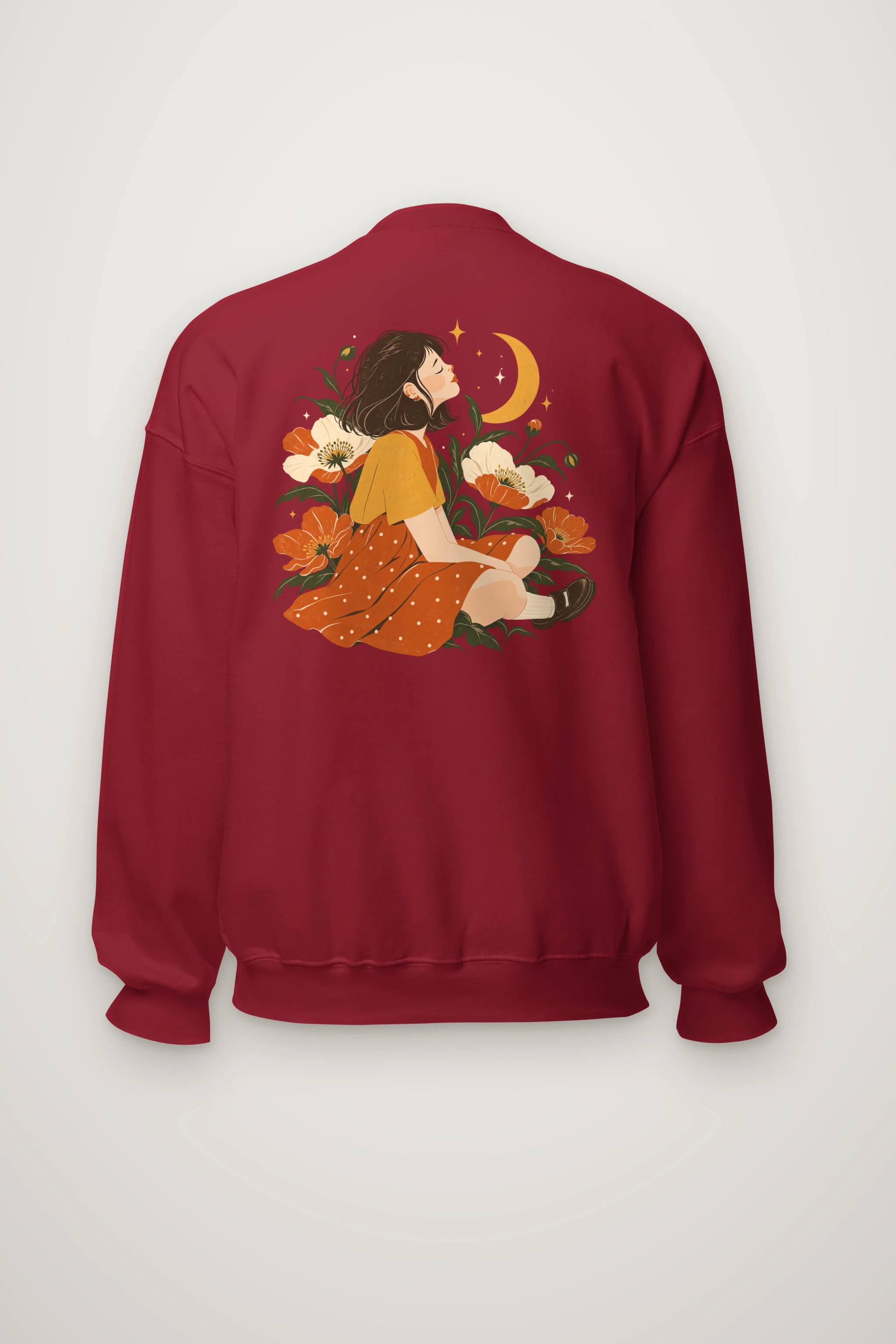 "Crescent Garden Woman" Heavy Blend Unisex Crewneck Sweatshirt