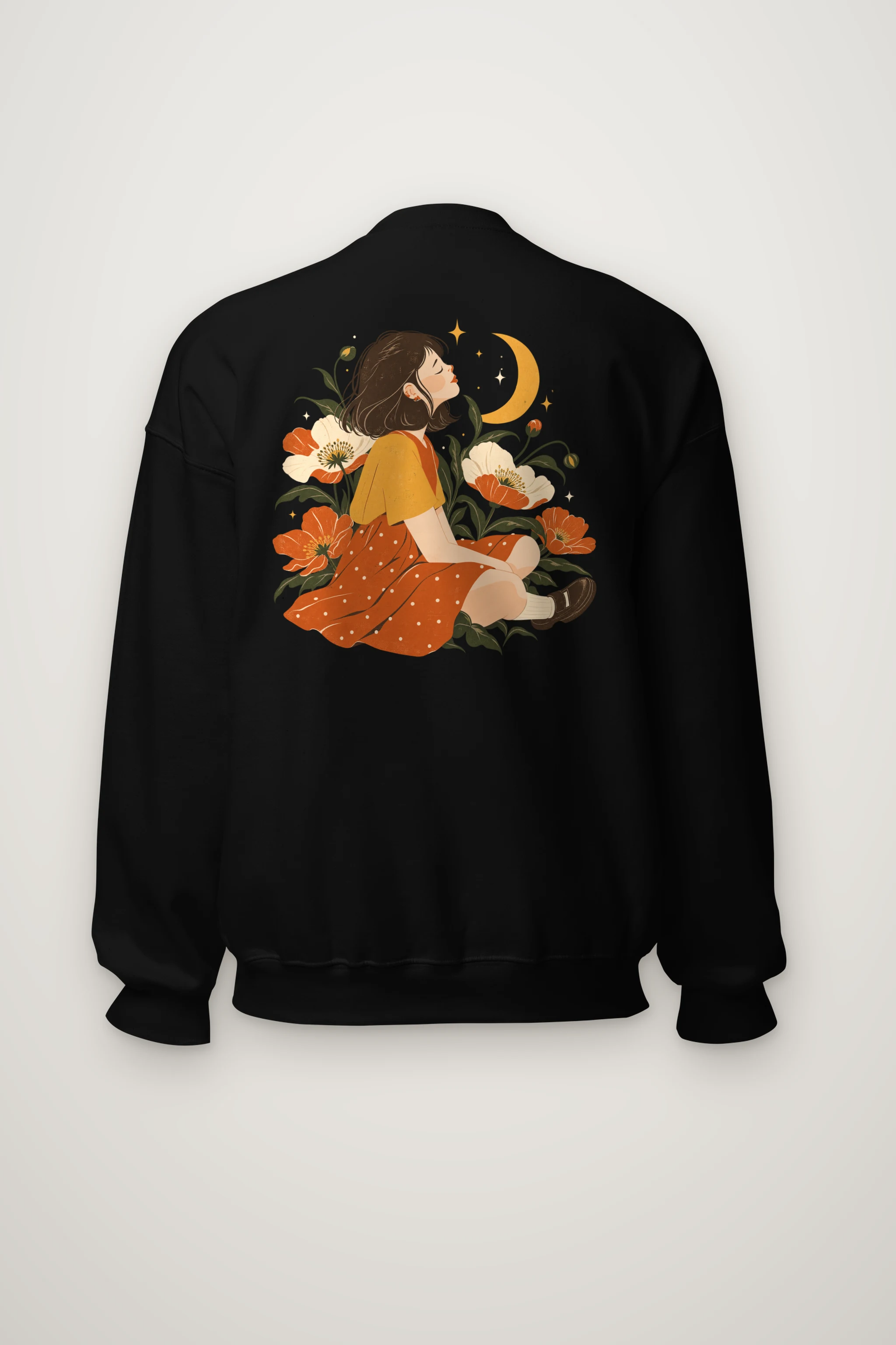 "Crescent Garden Woman" Heavy Blend Unisex Crewneck Sweatshirt