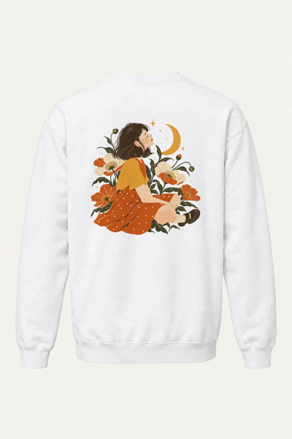 "Crescent Garden Woman" Heavy Blend Unisex Crewneck Sweatshirt | Gildan 18000