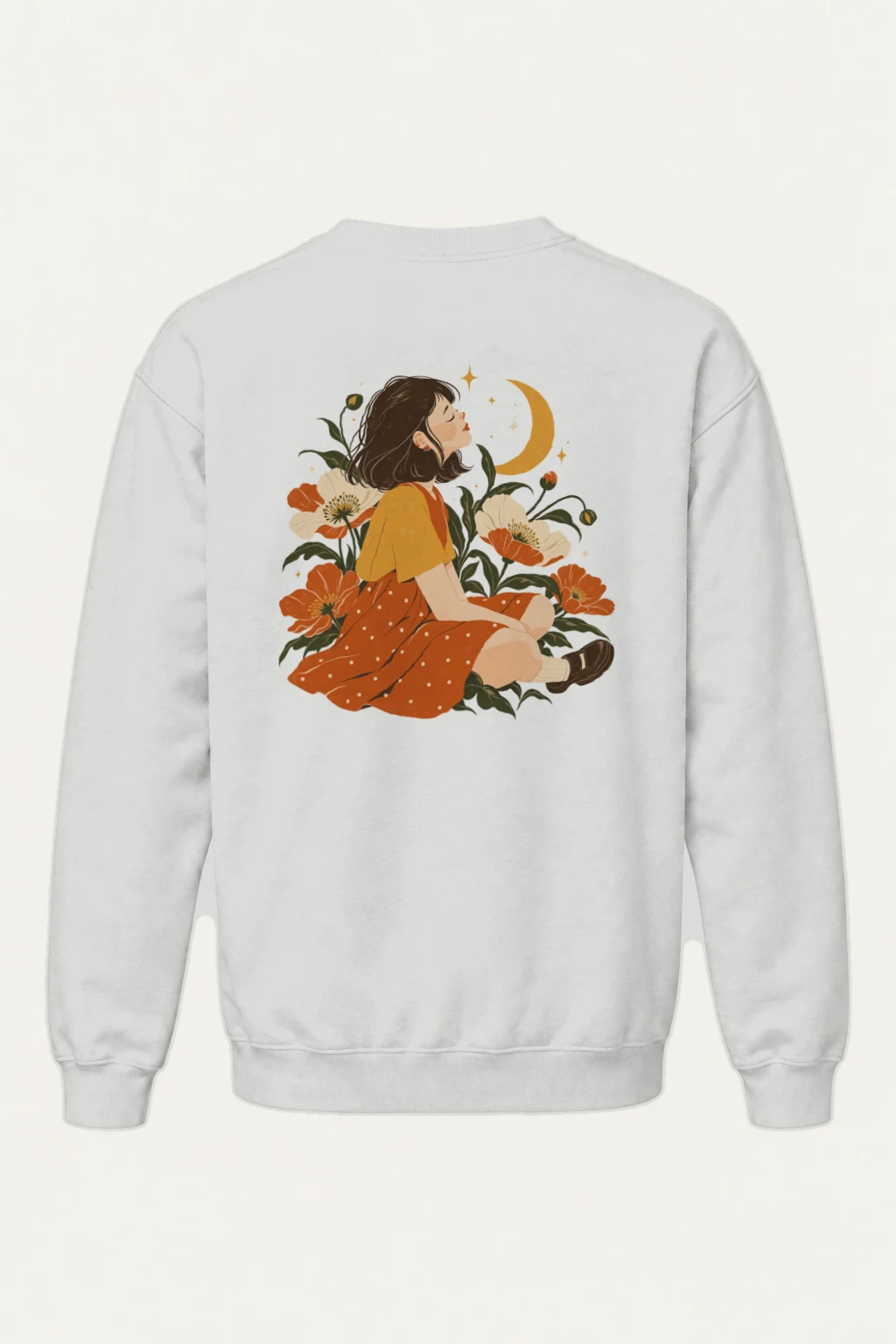 "Crescent Garden Woman" Heavy Blend Unisex Crewneck Sweatshirt | Gildan 18000