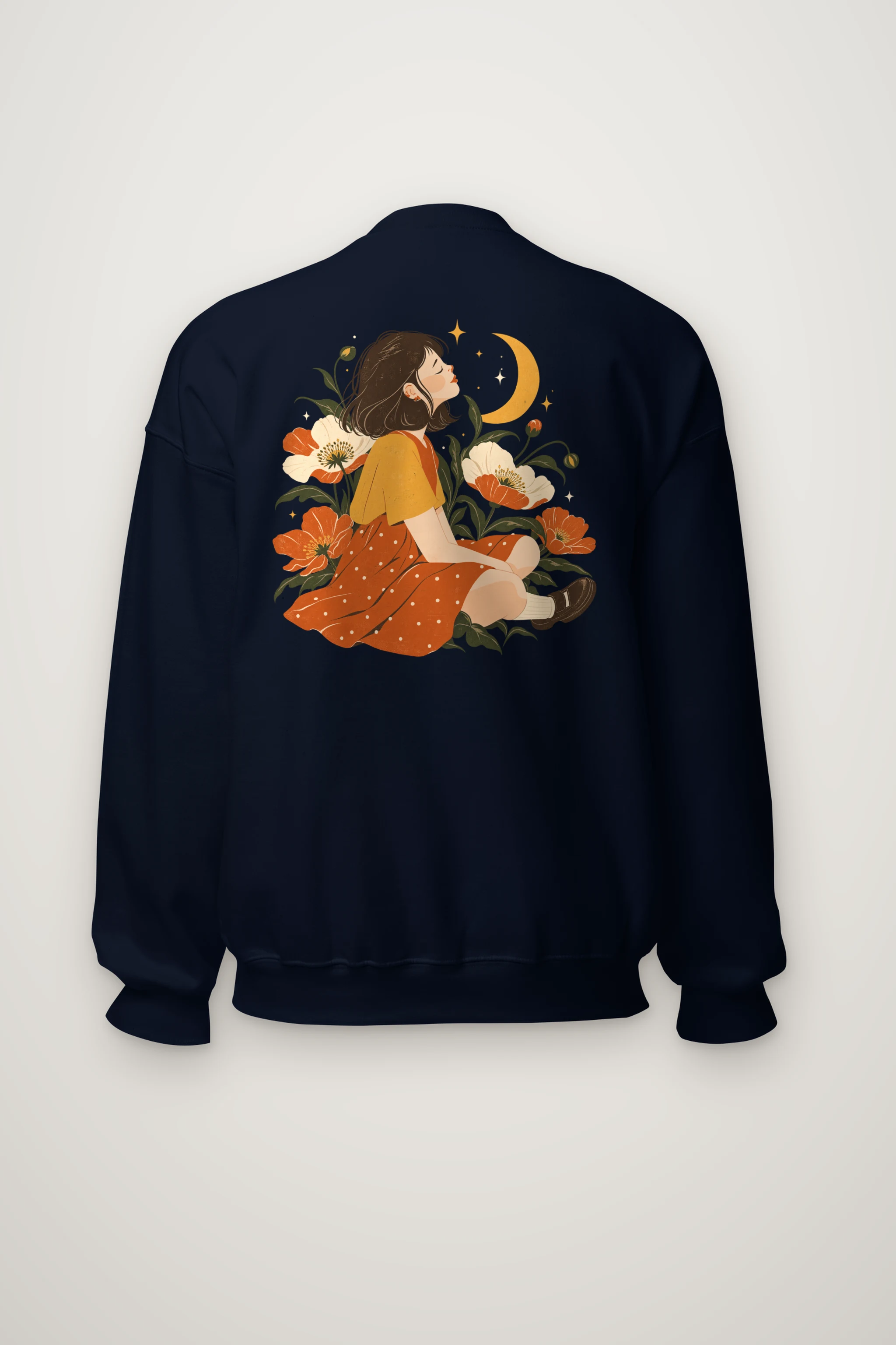 "Crescent Garden Woman" Heavy Blend Unisex Crewneck Sweatshirt