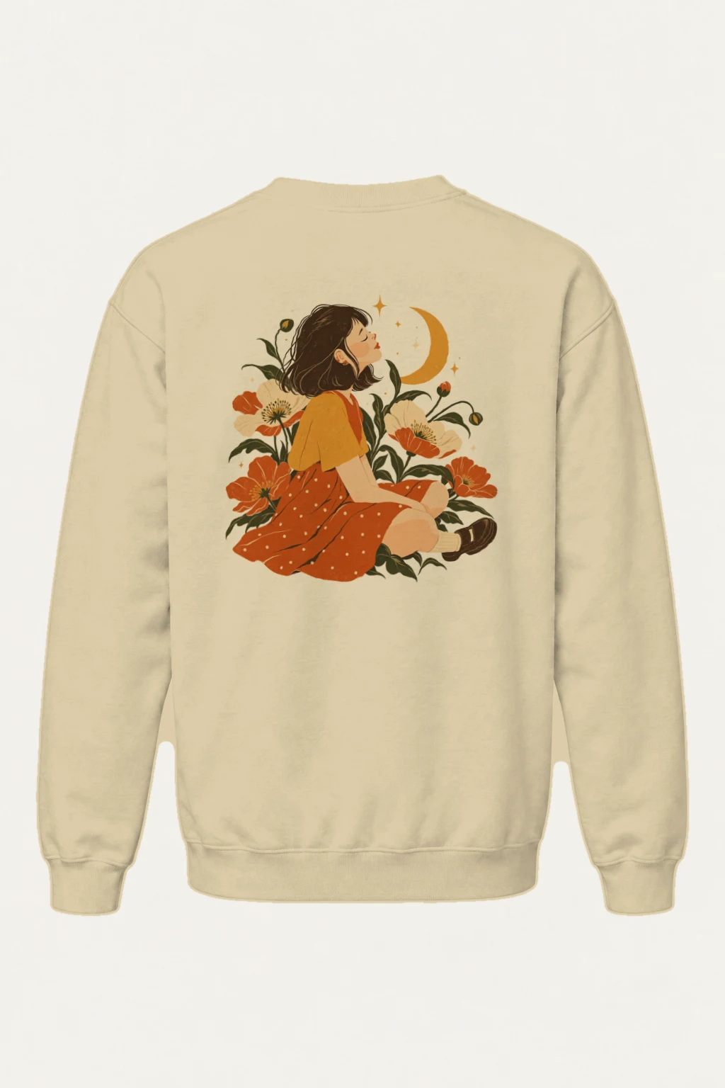 "Crescent Garden Woman" Heavy Blend Unisex Crewneck Sweatshirt | Gildan 18000