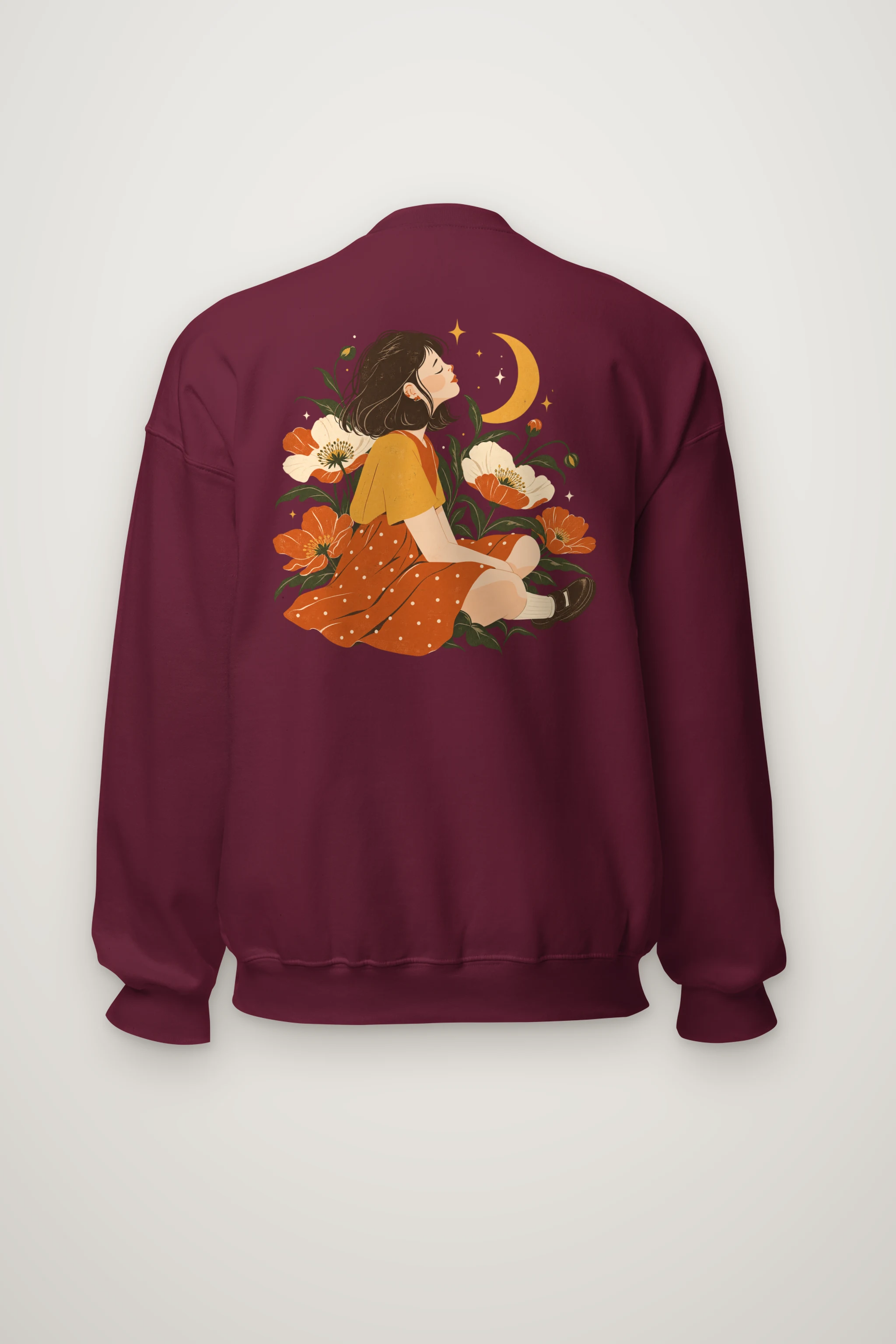 "Crescent Garden Woman" Heavy Blend Unisex Crewneck Sweatshirt