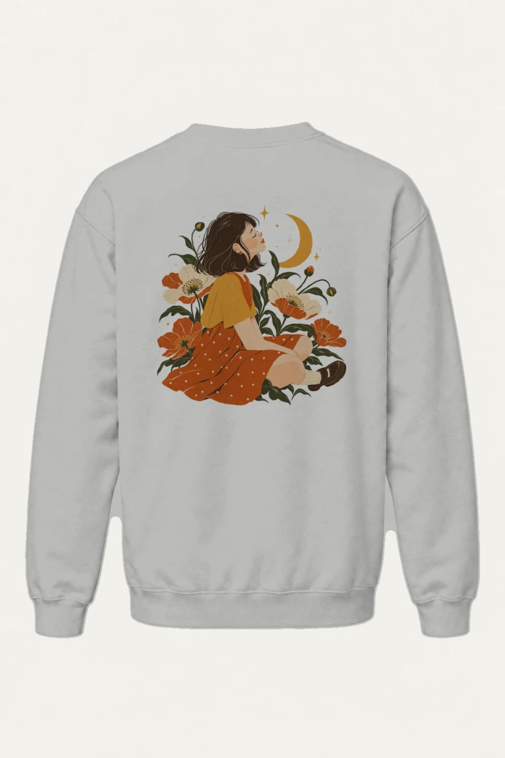 "Crescent Garden Woman" Heavy Blend Unisex Crewneck Sweatshirt | Gildan 18000