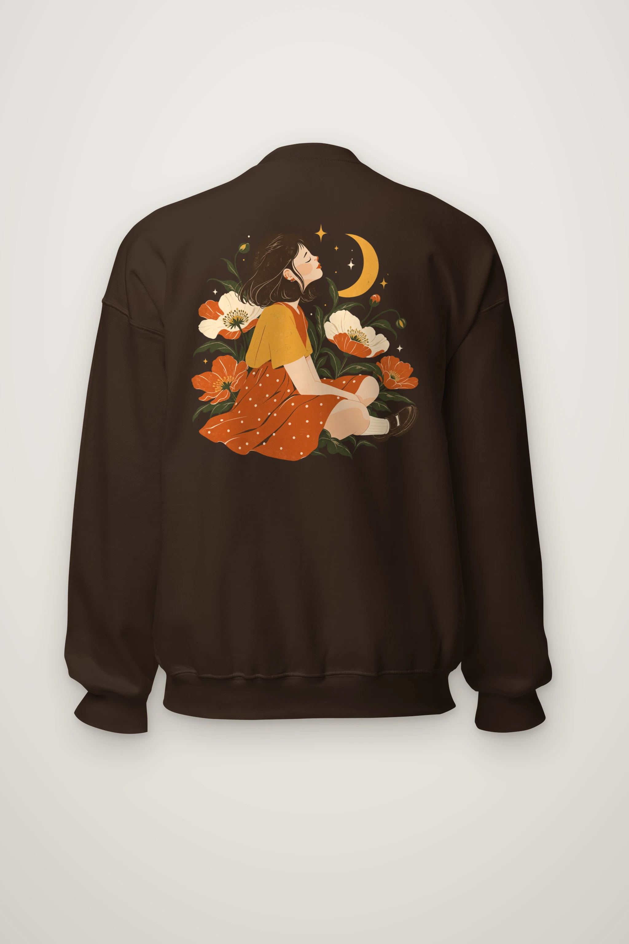 "Crescent Garden Woman" Heavy Blend Unisex Crewneck Sweatshirt