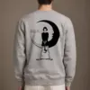 "Crescent Guitar Woman" Heavy Blend Unisex Crewneck Sweatshirt | Gildan 18000