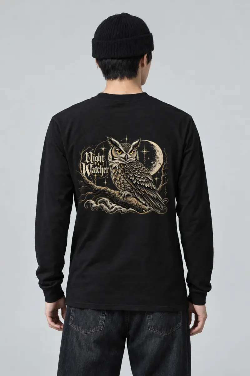 "Crescent Owl" Unisex Longsleeve T-shirt
