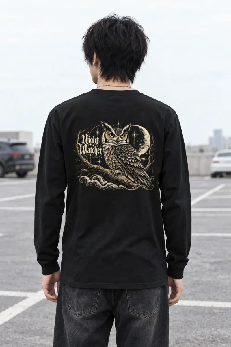"Crescent Owl" Unisex Longsleeve T-shirt