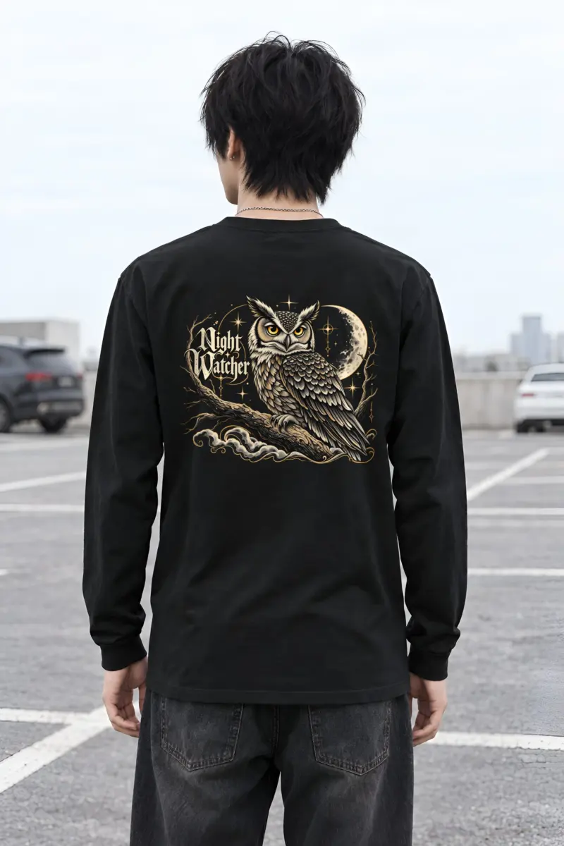 "Crescent Owl" Unisex Longsleeve T-shirt