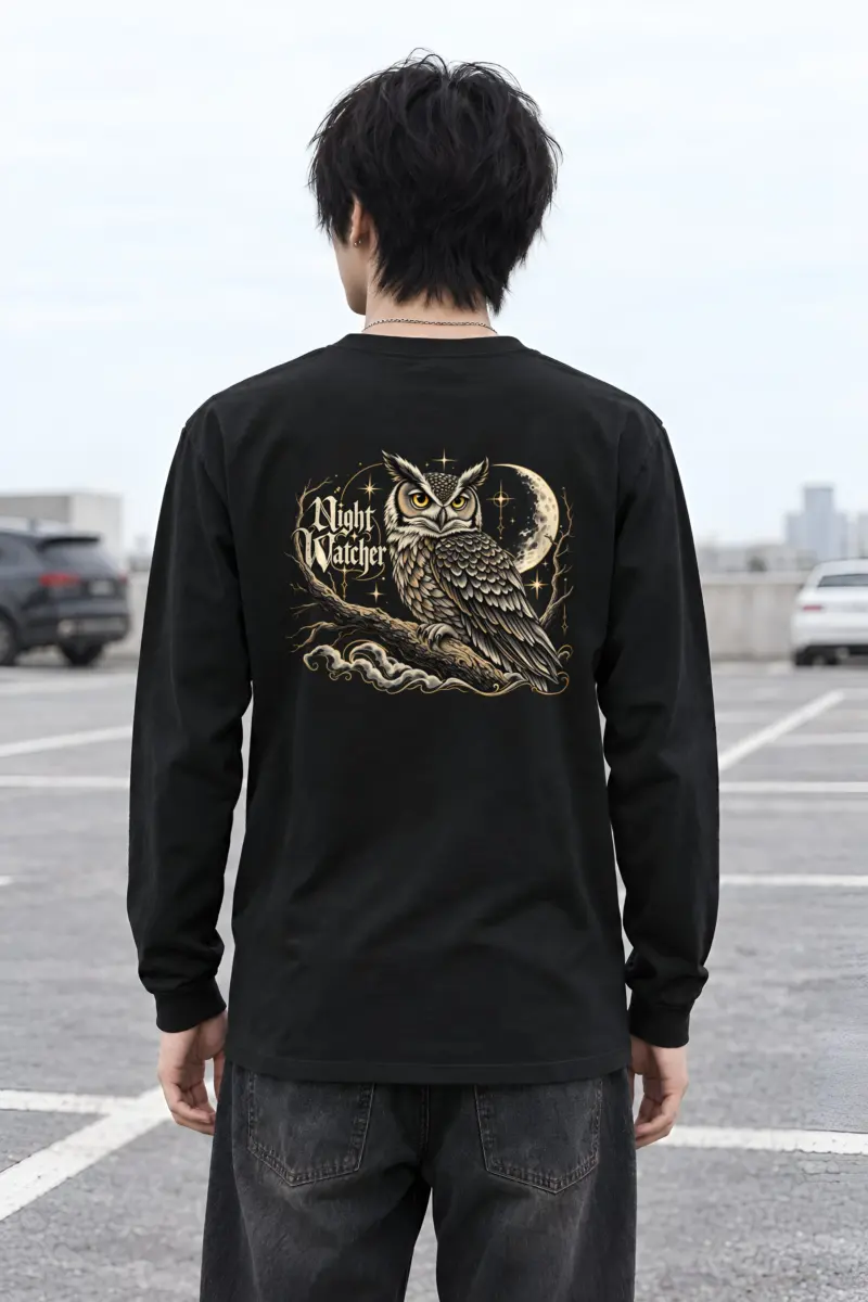 "Crescent Owl" Unisex Longsleeve T-shirt