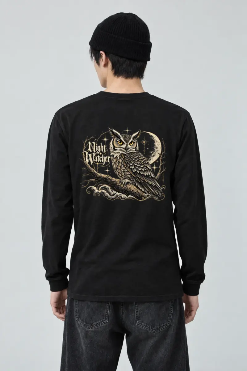 "Crescent Owl" Unisex Longsleeve T-shirt
