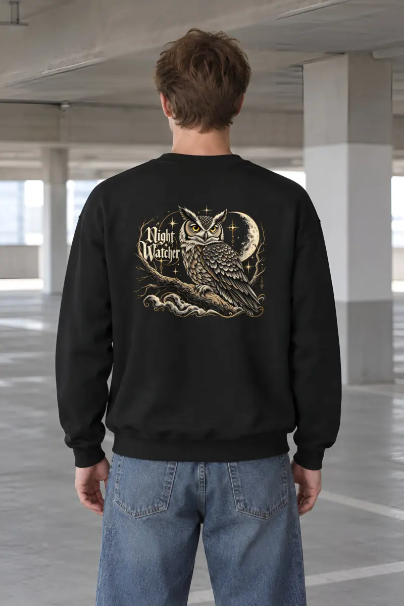 "Crescent Sentinel" Heavy Blend Unisex Crewneck Sweatshirt