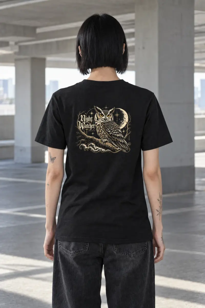 "Crescent Sentinel" Heavyweight Unisex Crewneck T-shirt