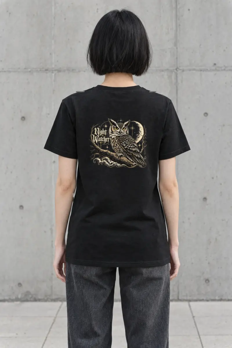 "Crescent Sentinel" Heavyweight Unisex Crewneck T-shirt