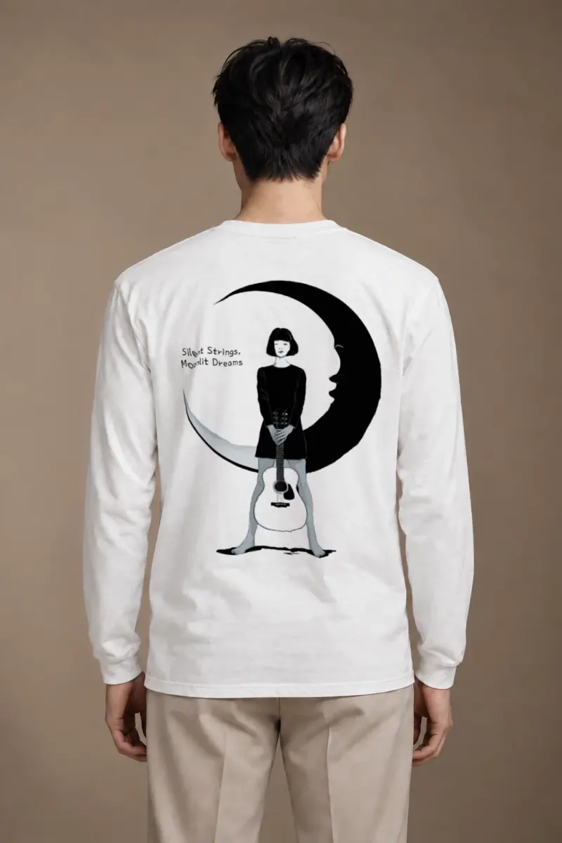 "Crescent Serenade" Unisex Longsleeve T-shirt | Gildan 2400