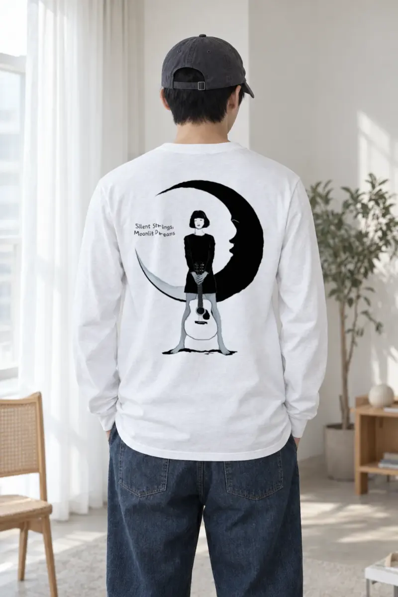 "Crescent Serenade" Unisex Longsleeve T-shirt | Gildan 2400