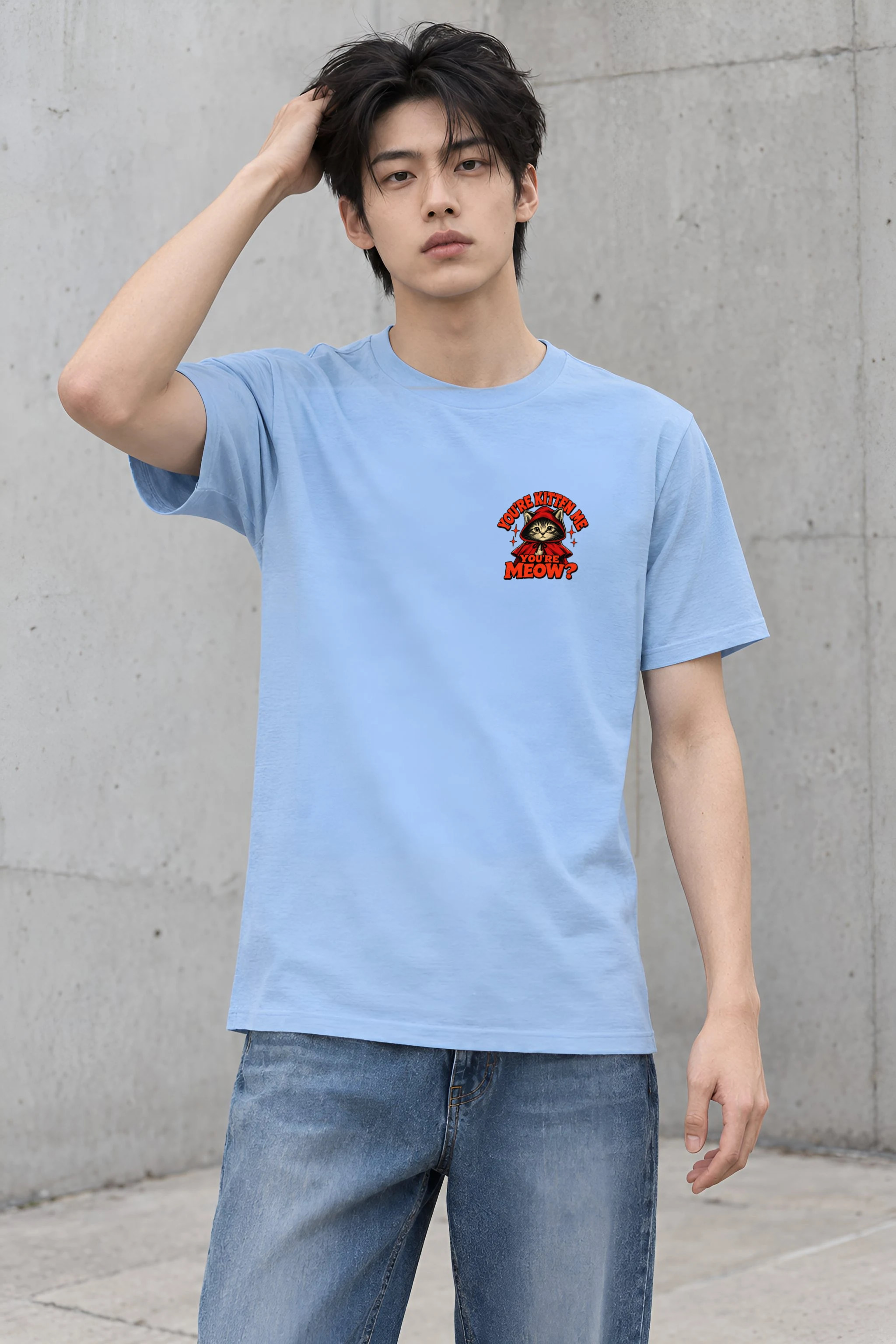 "Crimson Cloak Familiar" Heavyweight Unisex Crewneck T-shirt