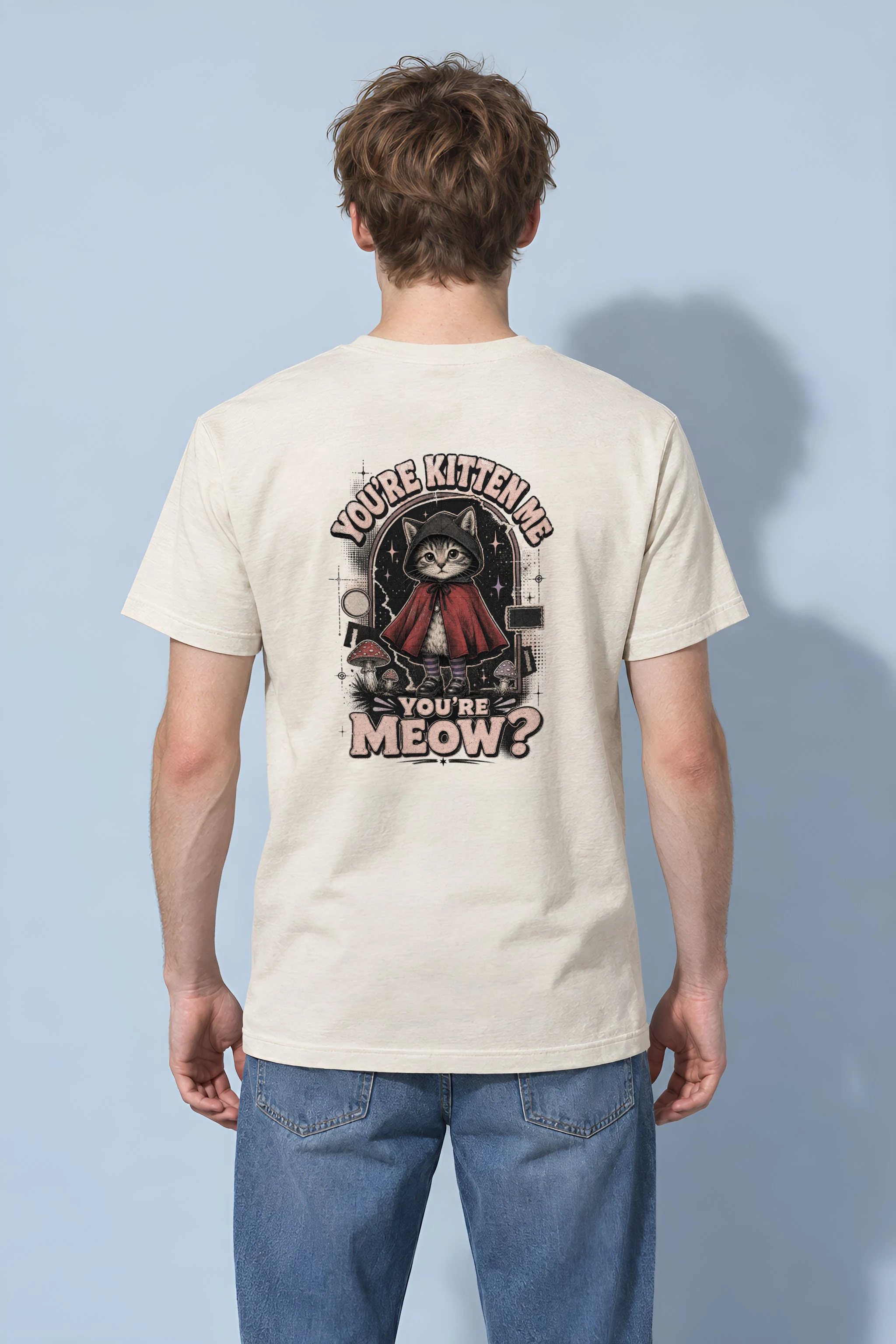"Crimson Cloak Familiar" Heavyweight Unisex Crewneck T-shirt