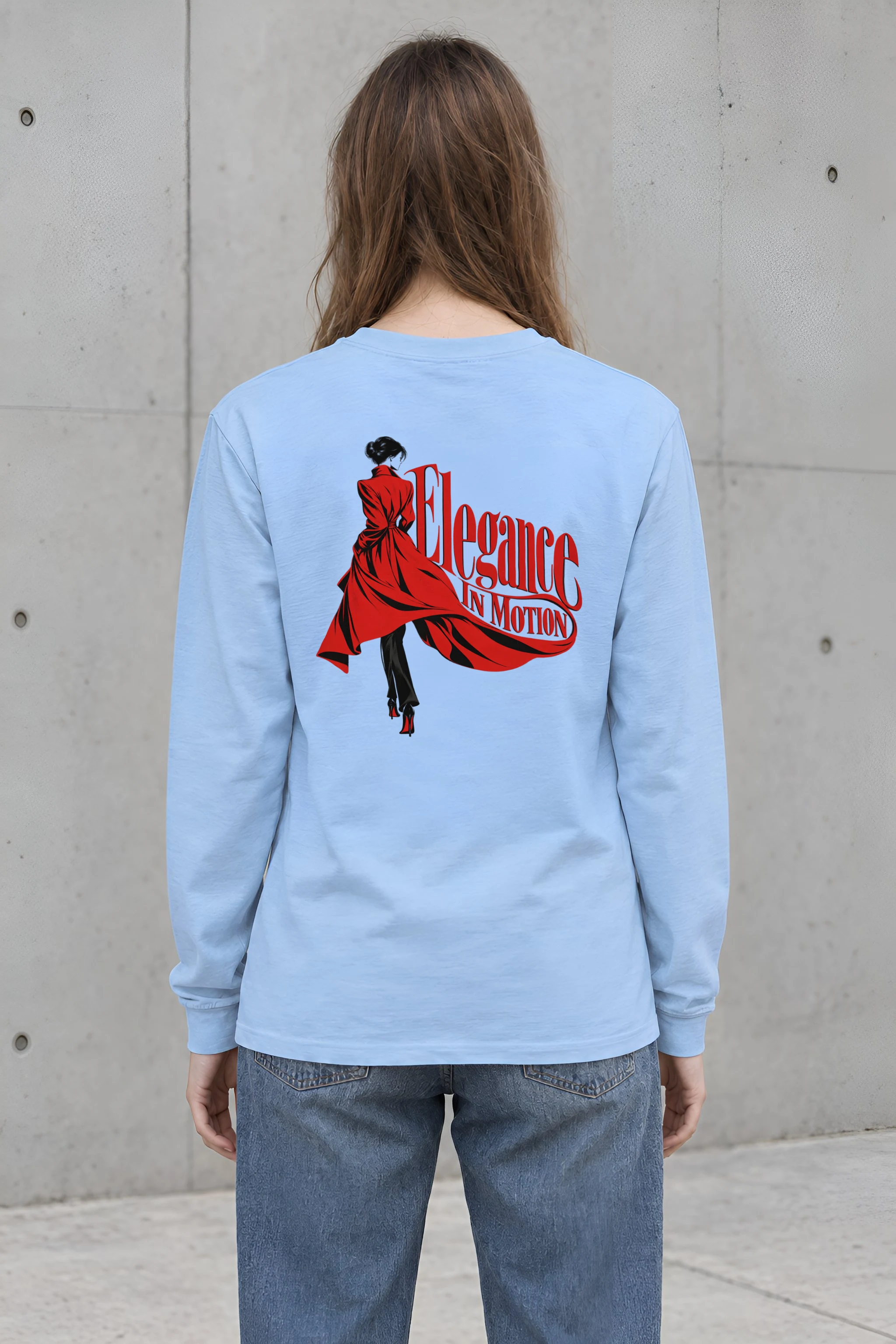 "Crimson Coat Study" Unisex Longsleeve T-shirt