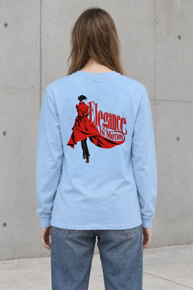 "Crimson Coat Study" Unisex Longsleeve T-shirt