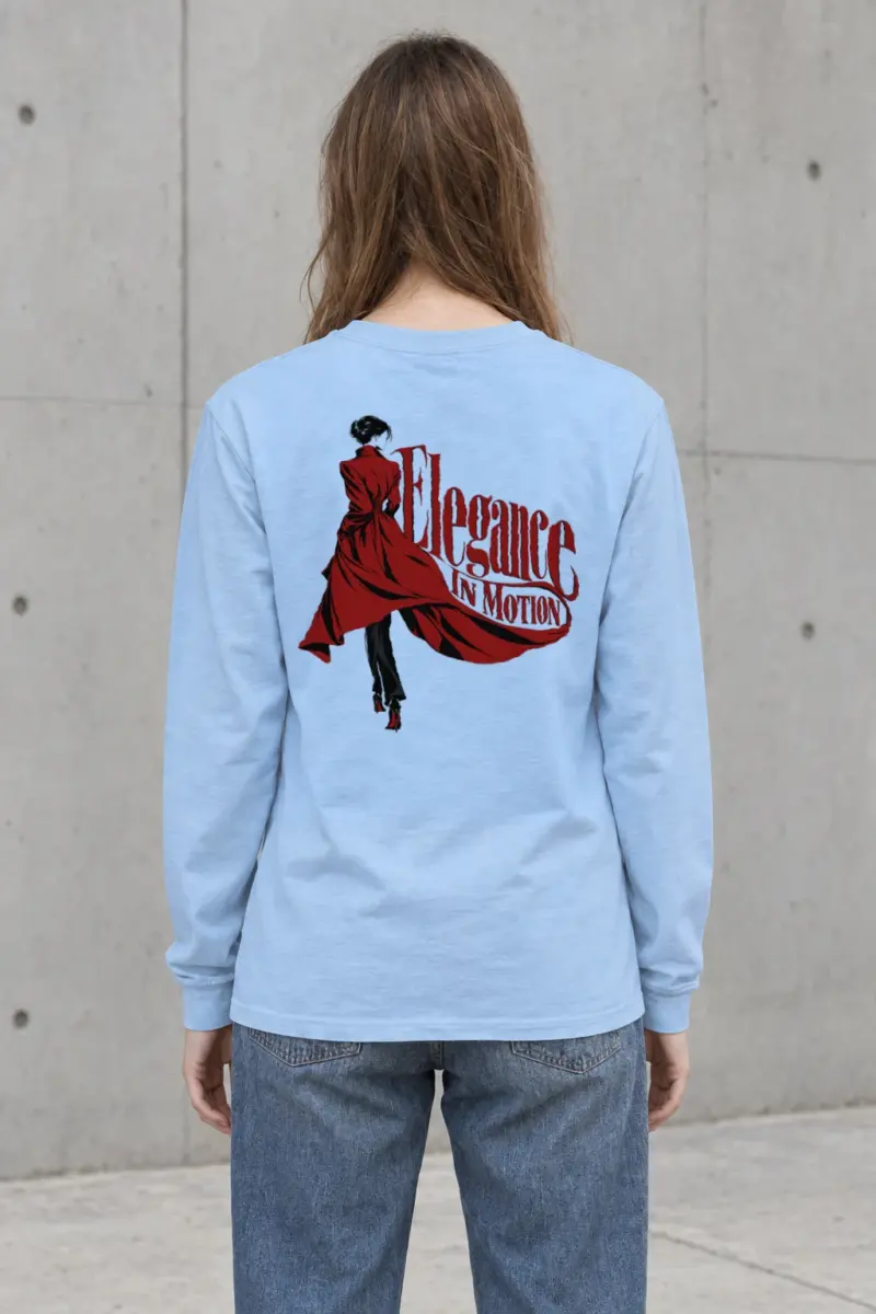 "Crimson Coat Study" Unisex Longsleeve T-shirt