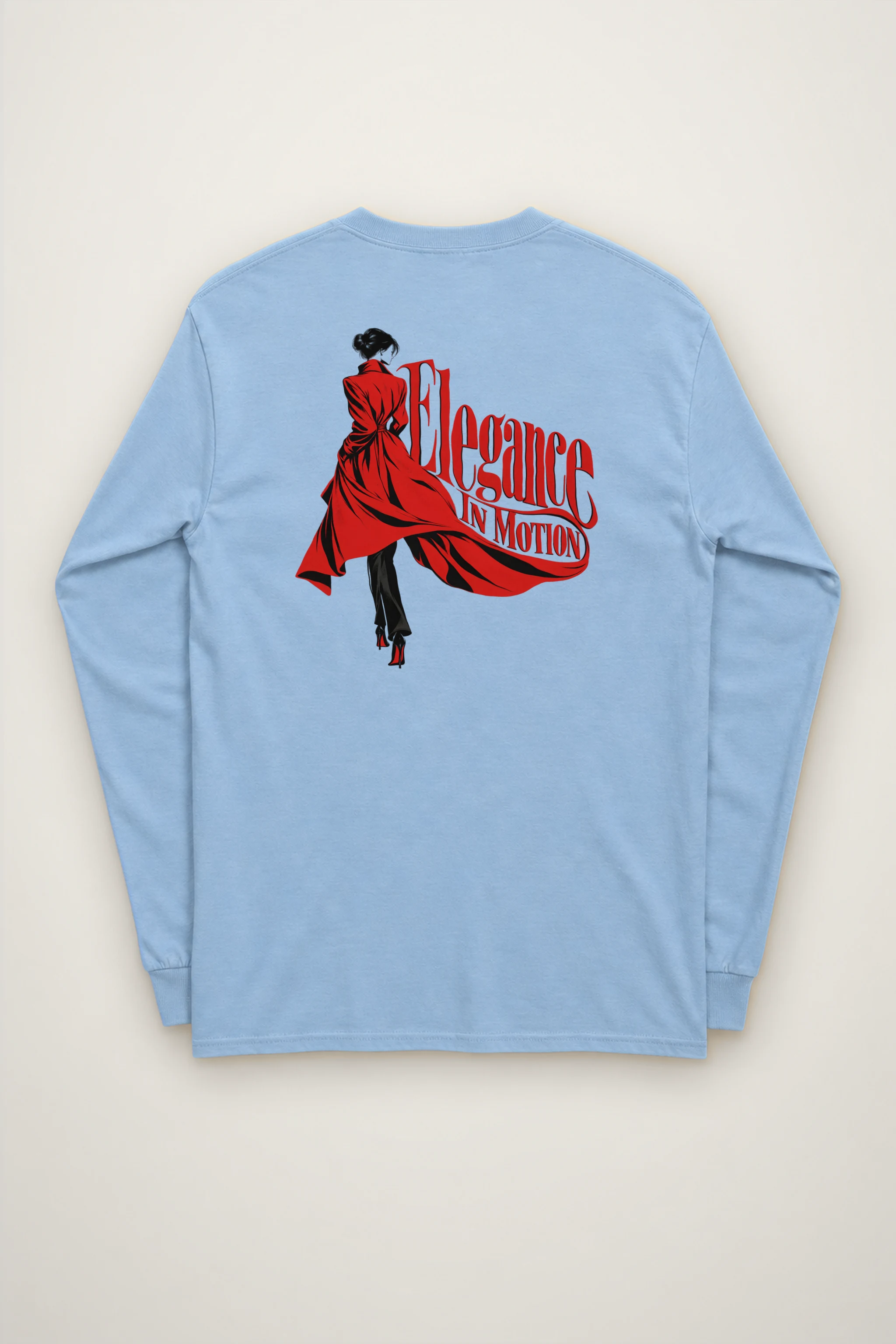 "Crimson Coat Study" Unisex Longsleeve T-shirt