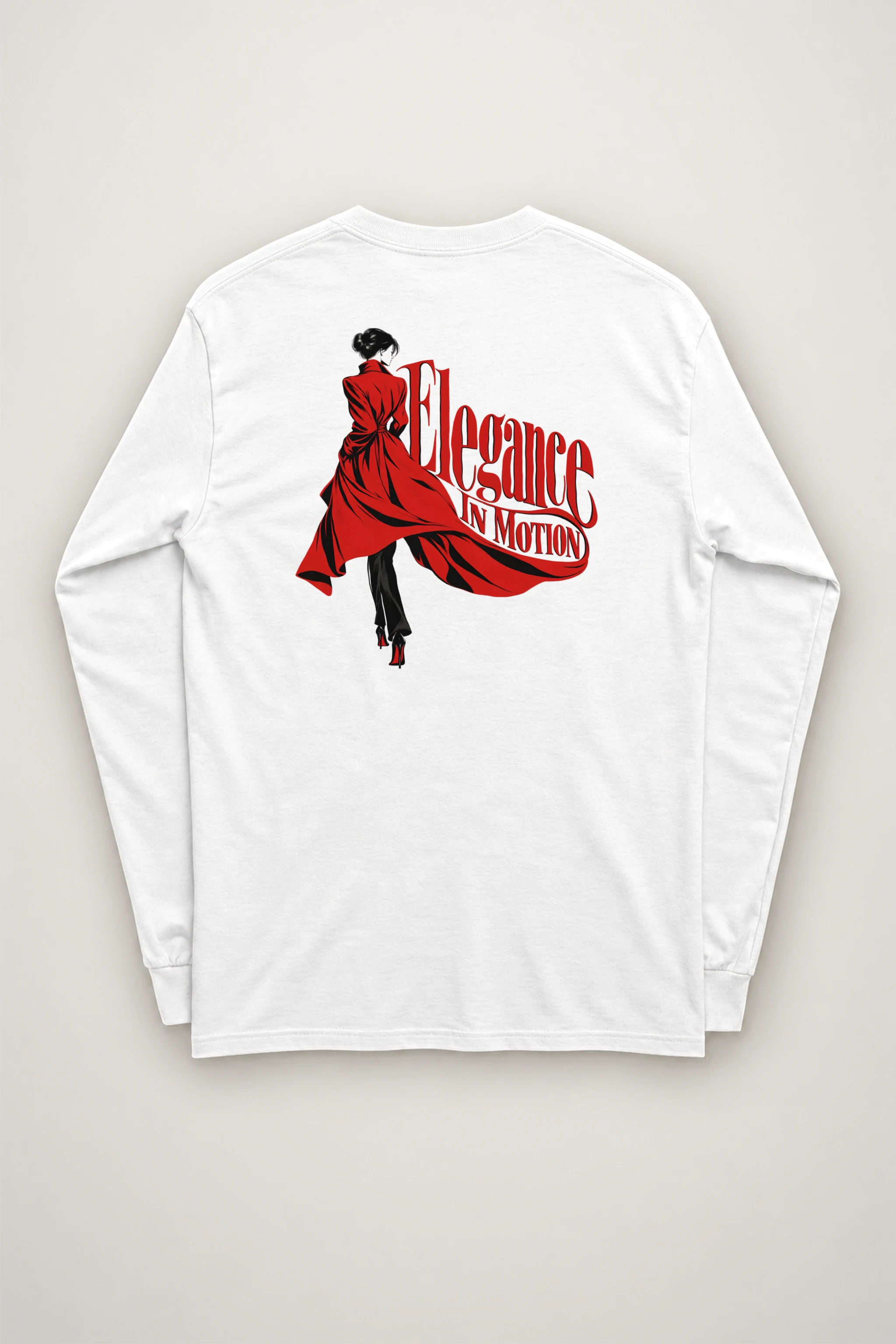 "Crimson Coat Study" Unisex Longsleeve T-shirt