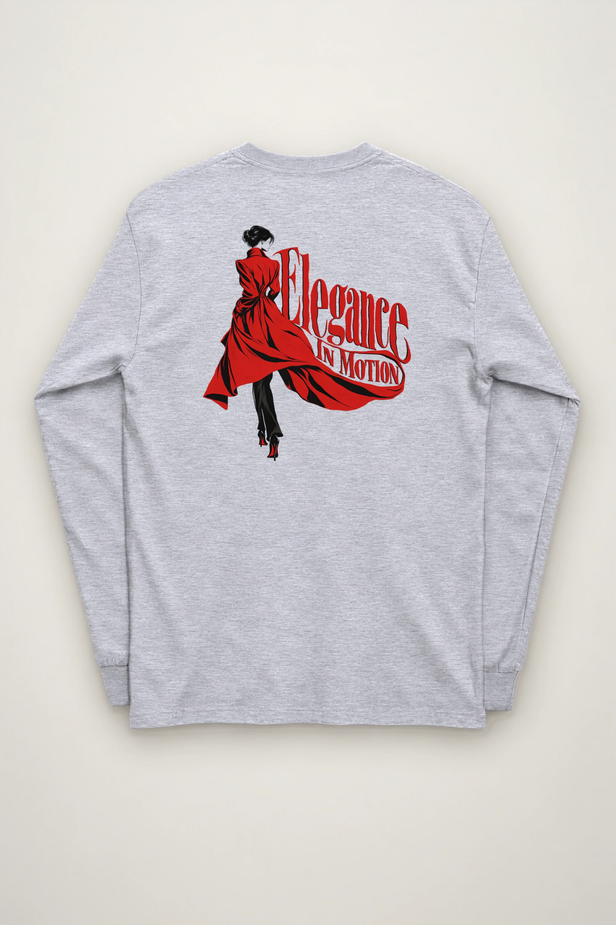 "Crimson Coat Study" Unisex Longsleeve T-shirt