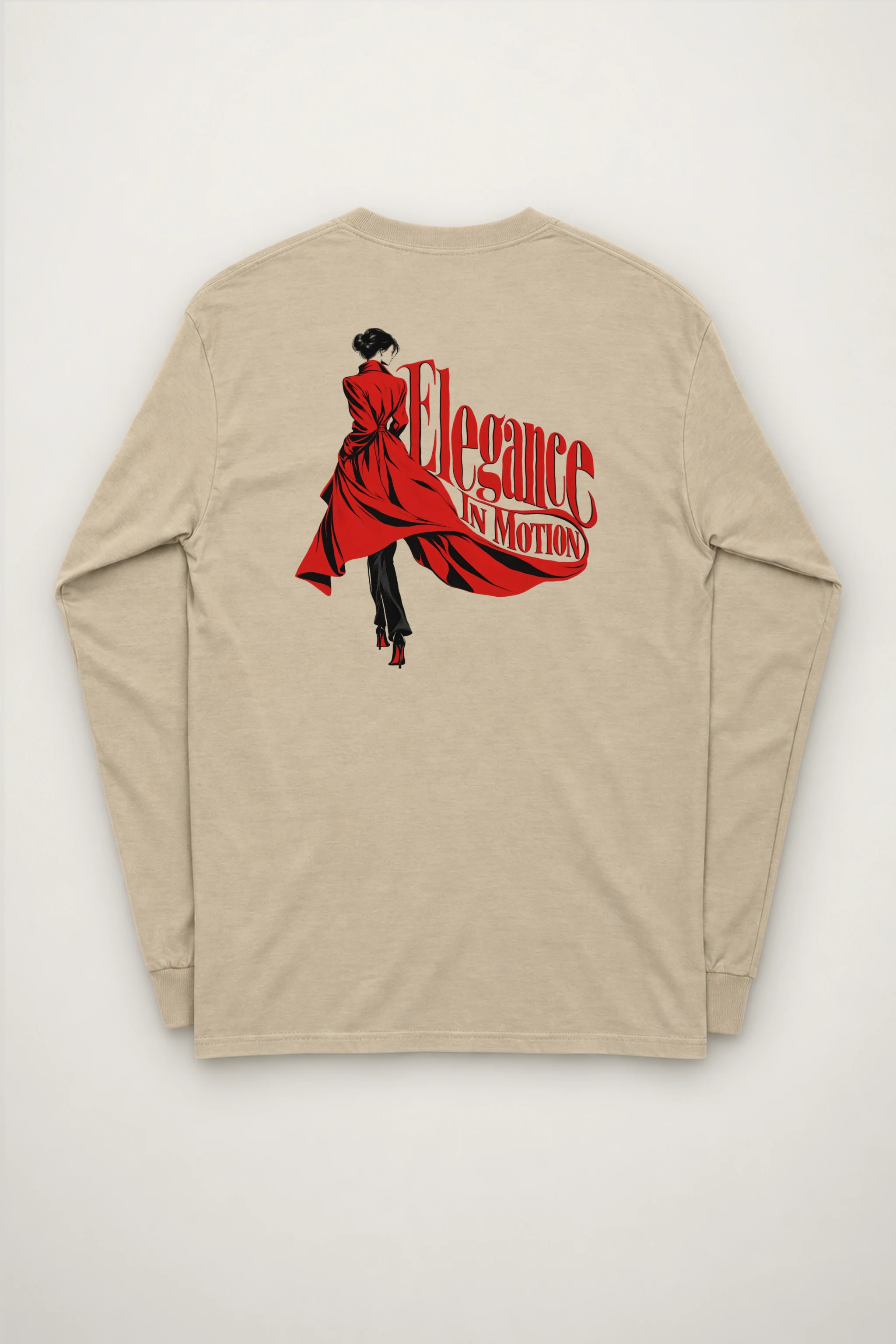 "Crimson Coat Study" Unisex Longsleeve T-shirt