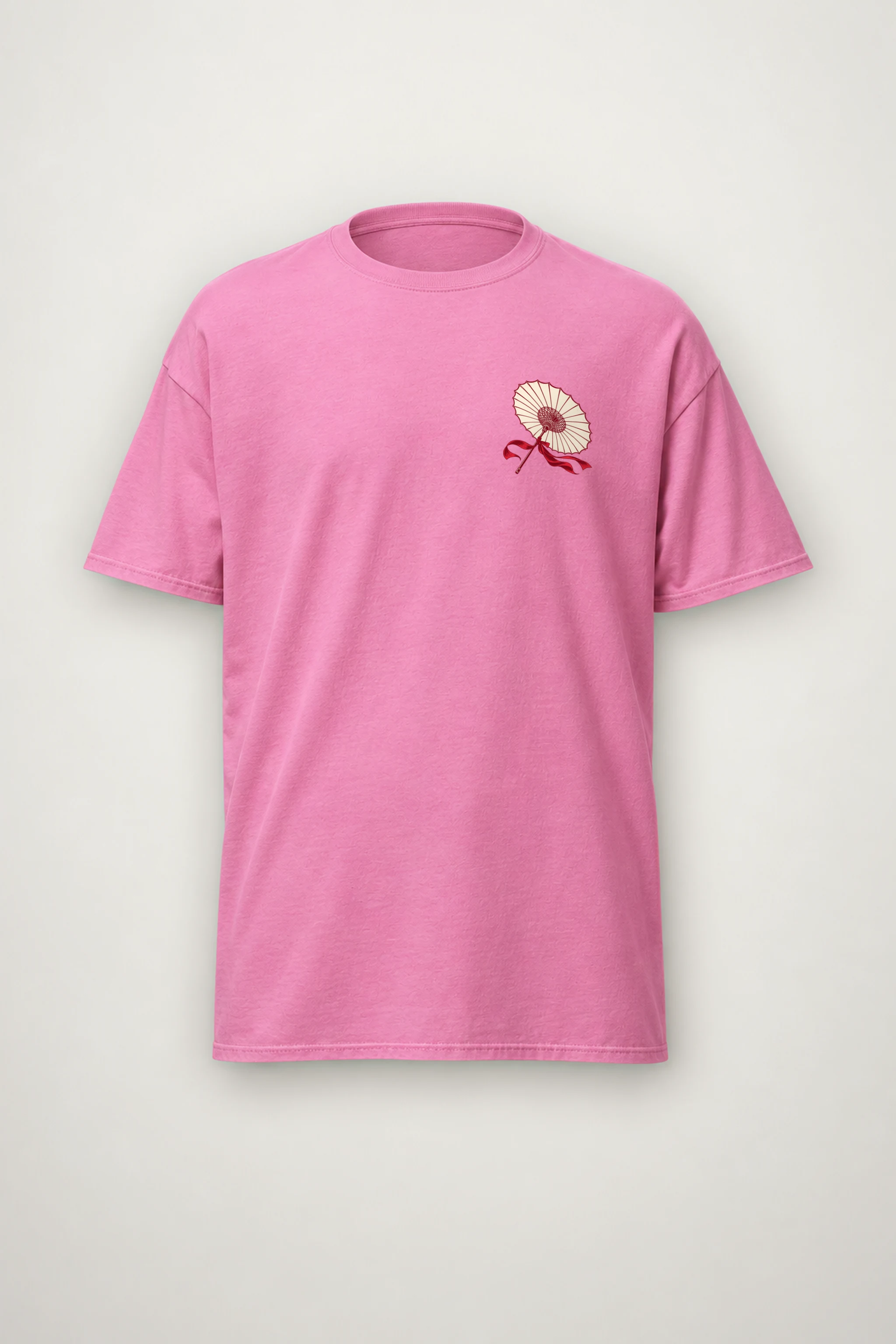 "Crimson Hanbok" Heavyweight Unisex Crewneck T-shirt