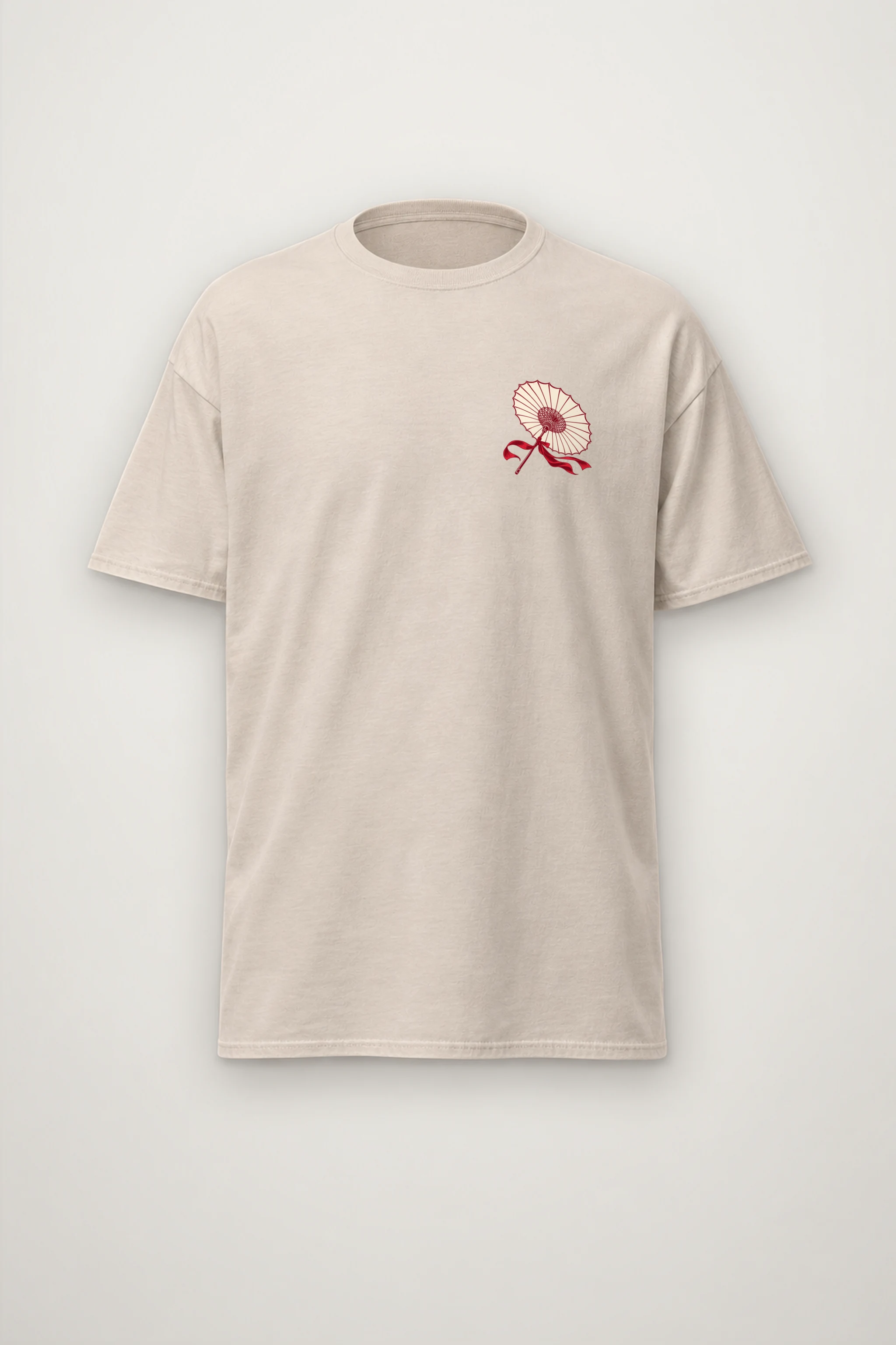 "Crimson Hanbok" Heavyweight Unisex Crewneck T-shirt