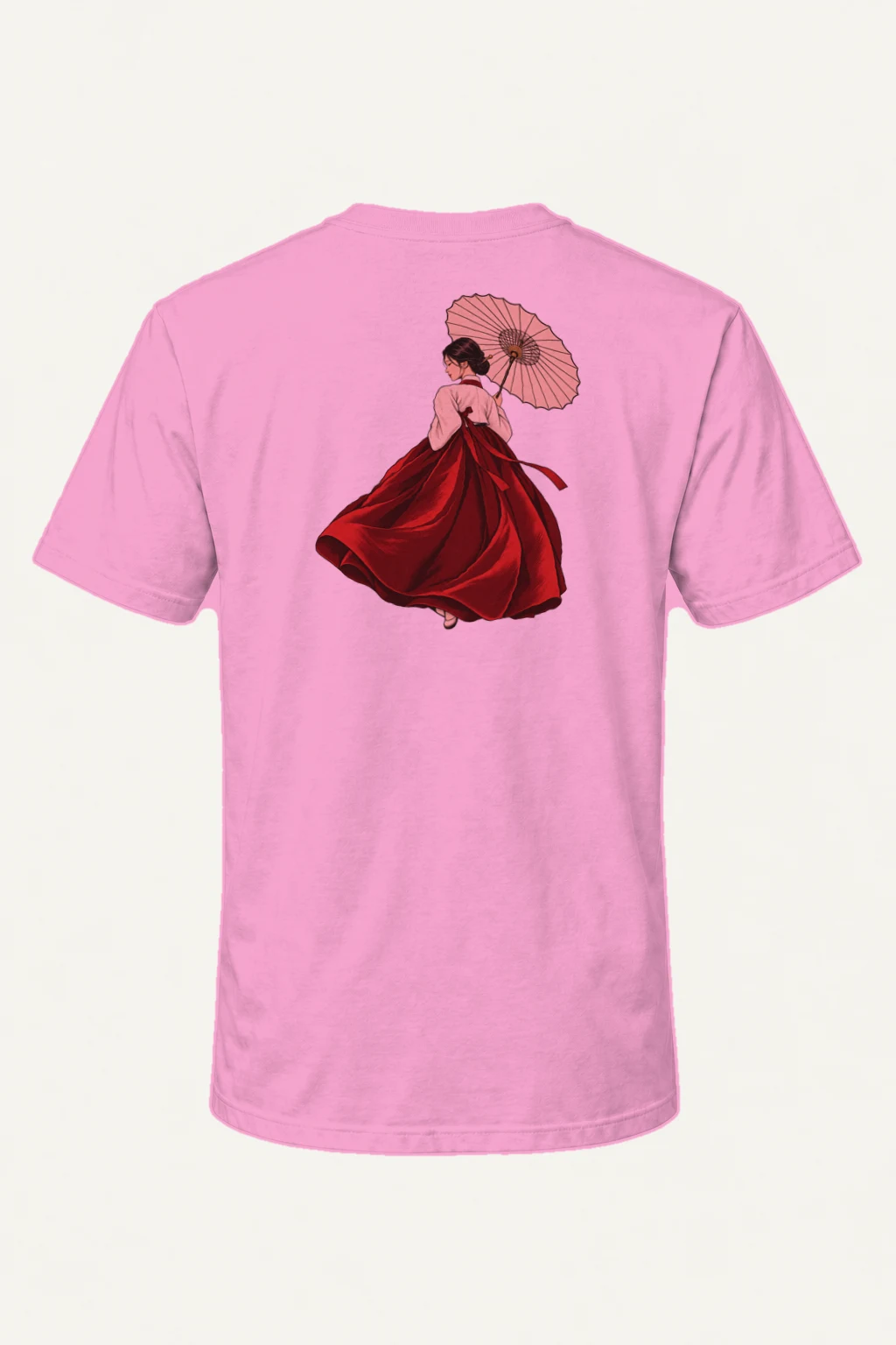 "Crimson Hanbok" Heavyweight Unisex Crewneck T-shirt | Gildan 5000