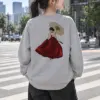 "Crimson Hanbok Moon" Heavy Blend Unisex Crewneck Sweatshirt | Gildan 18000