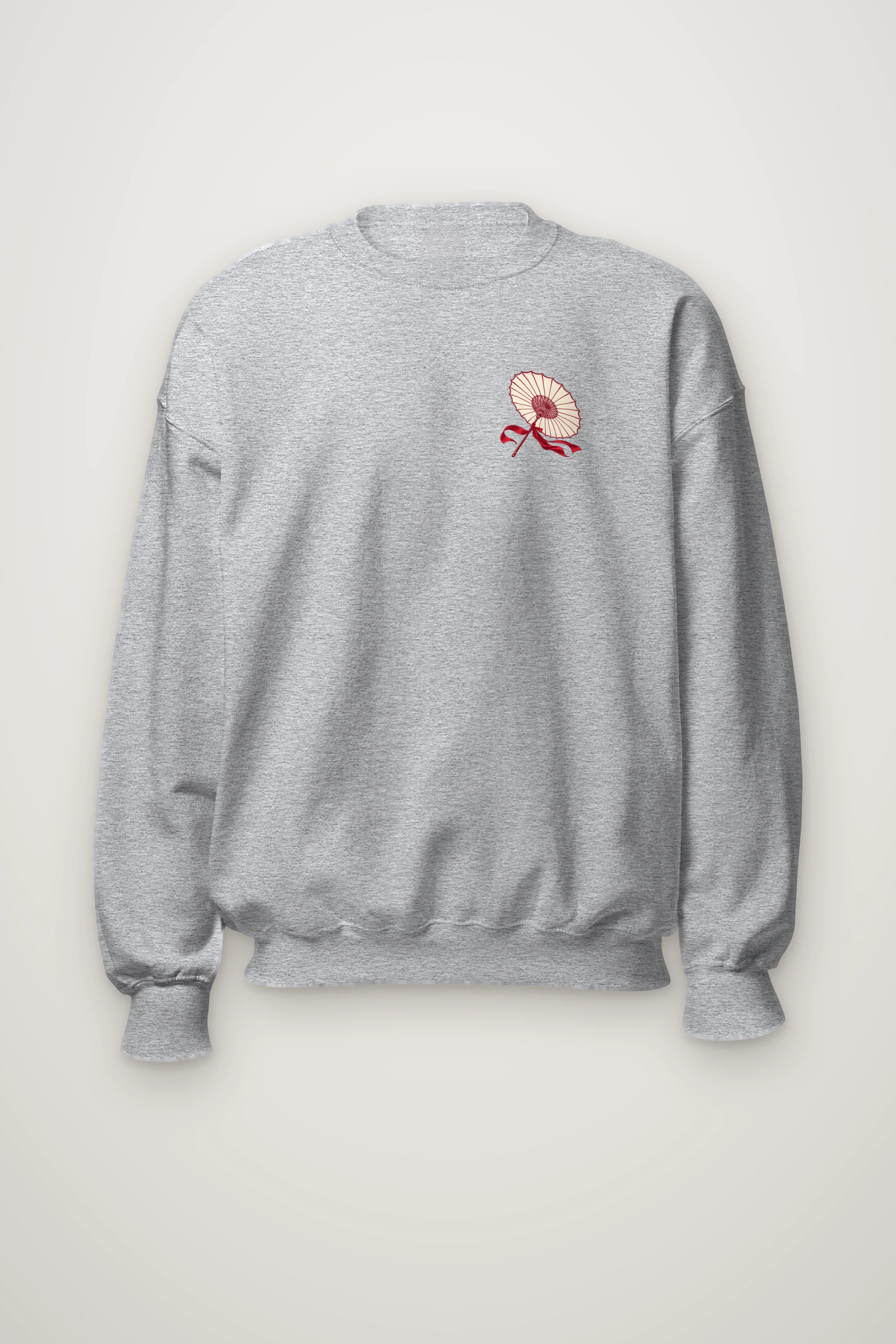 "Crimson Hanbok Moon" Heavy Blend Unisex Crewneck Sweatshirt