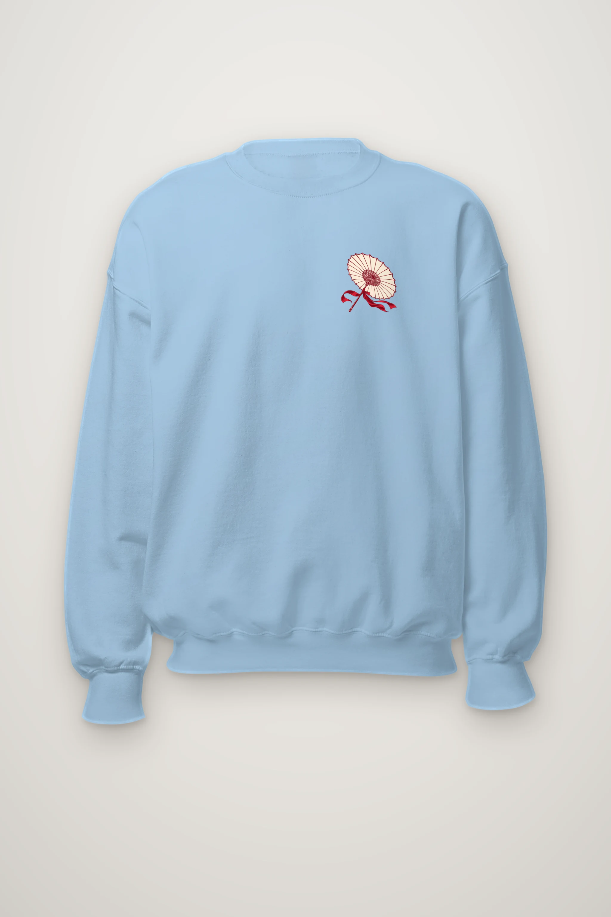 "Crimson Hanbok Moon" Heavy Blend Unisex Crewneck Sweatshirt