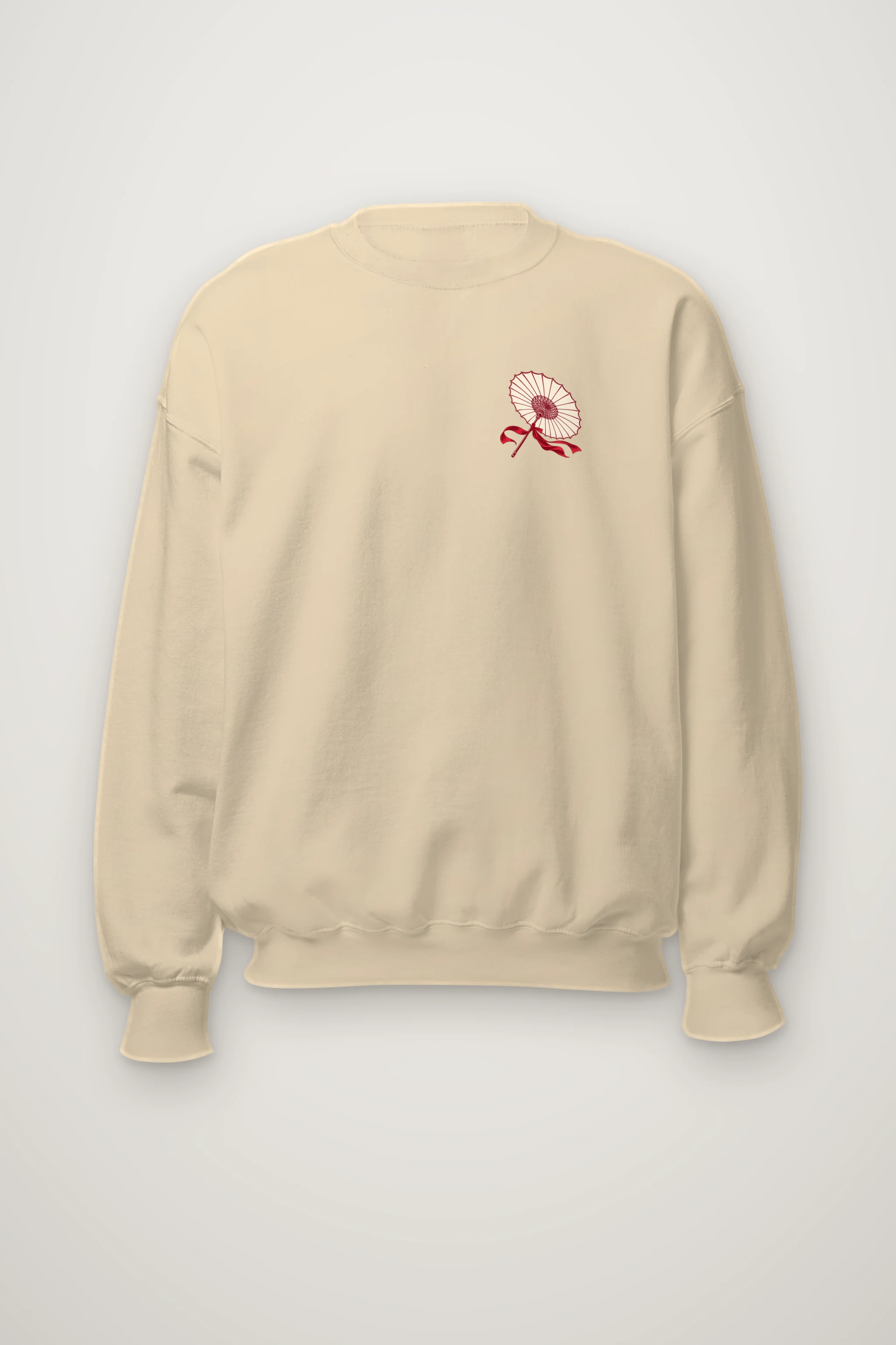 "Crimson Hanbok Moon" Heavy Blend Unisex Crewneck Sweatshirt