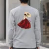 "Crimson Hanbok" Unisex Longsleeve T-shirt