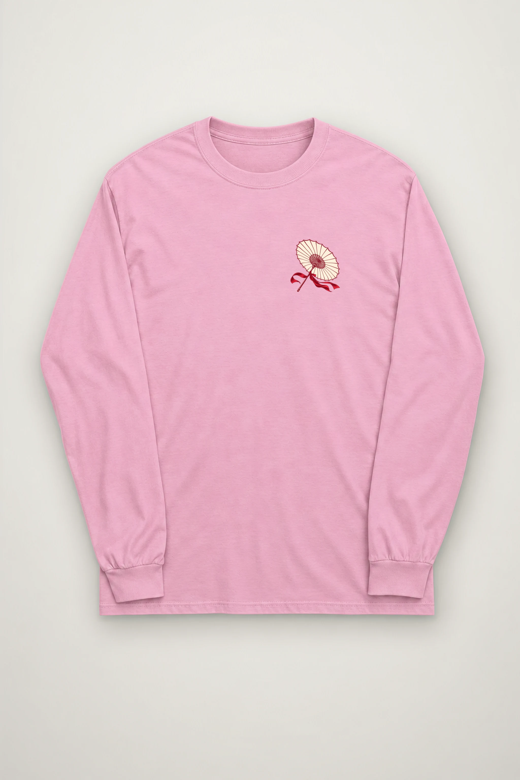 "Crimson Hanbok" Unisex Longsleeve T-shirt